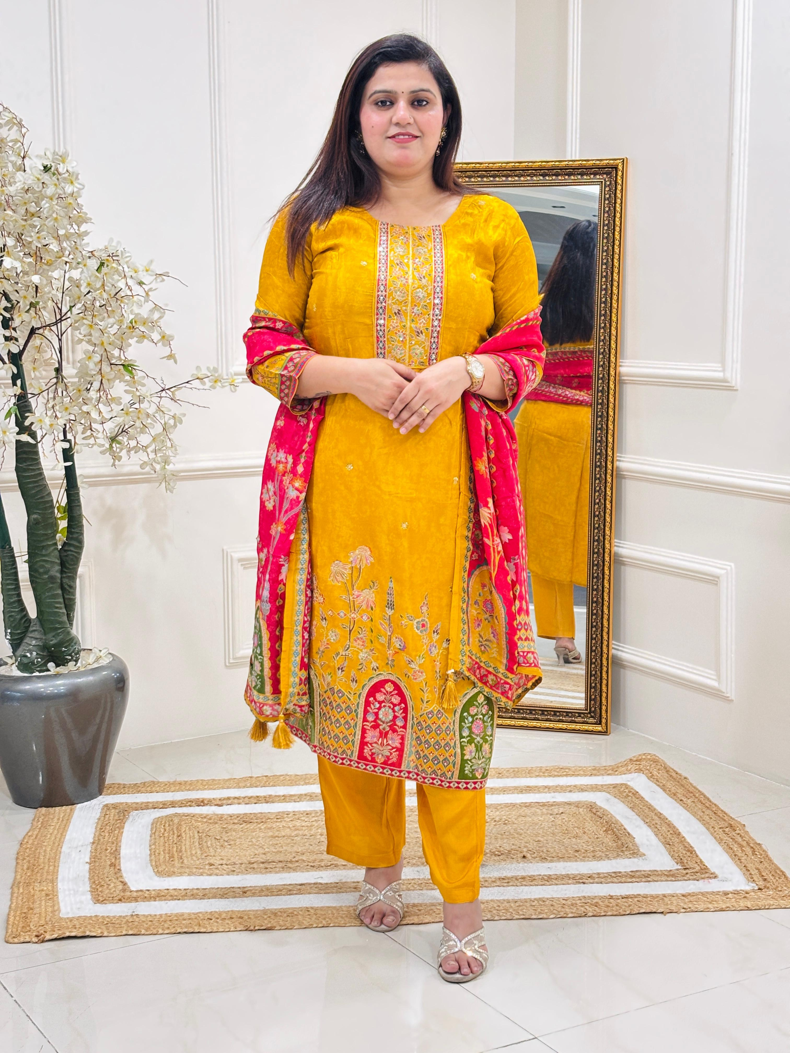 ANISA YELLOW SUIT SET
