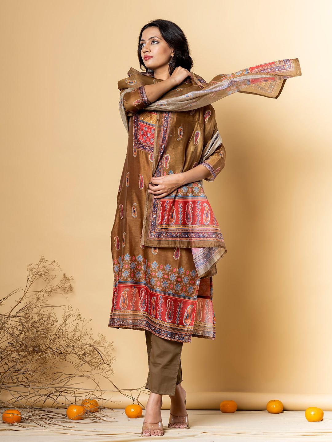 GOLDEN HARITAGE SILK SUIT SET