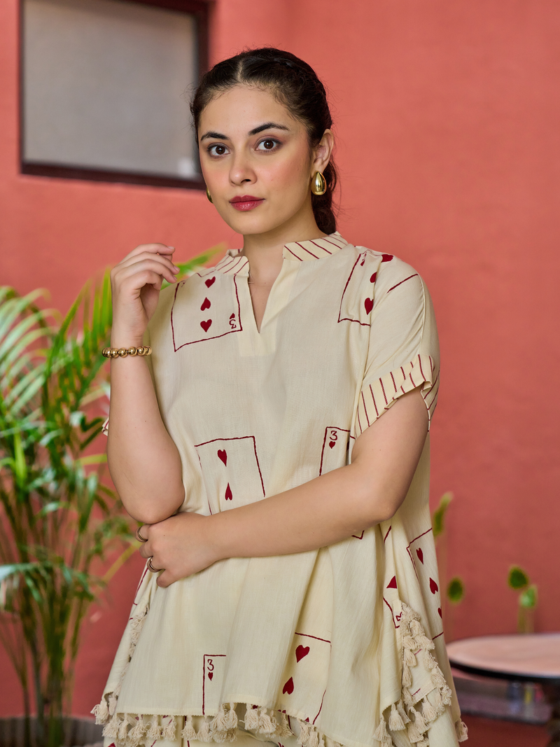 MIRA FUSION CARDS PRINTED FLEX COTTON CO-ORD SET