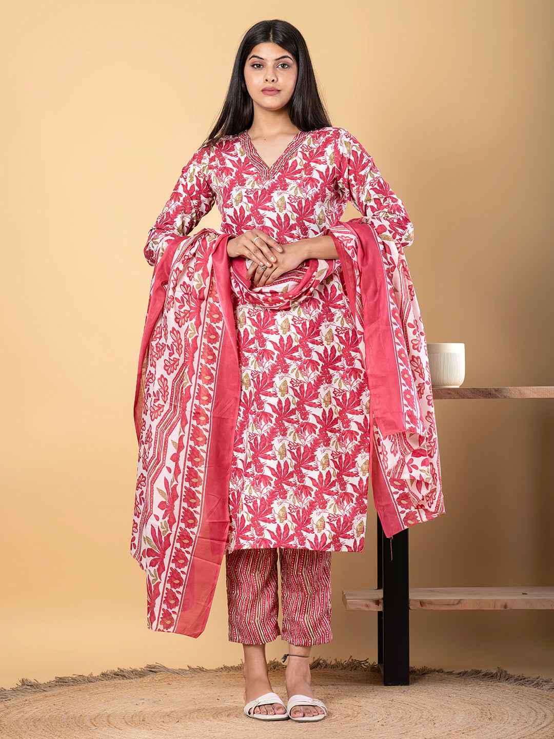RUBY FLORAL PRINTED SUIT SET