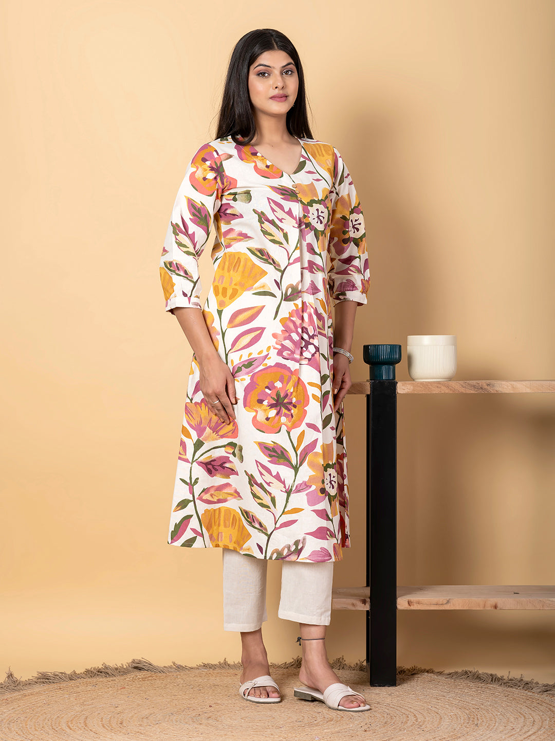 SPRING FIESTA FLORAL  KURTA SET