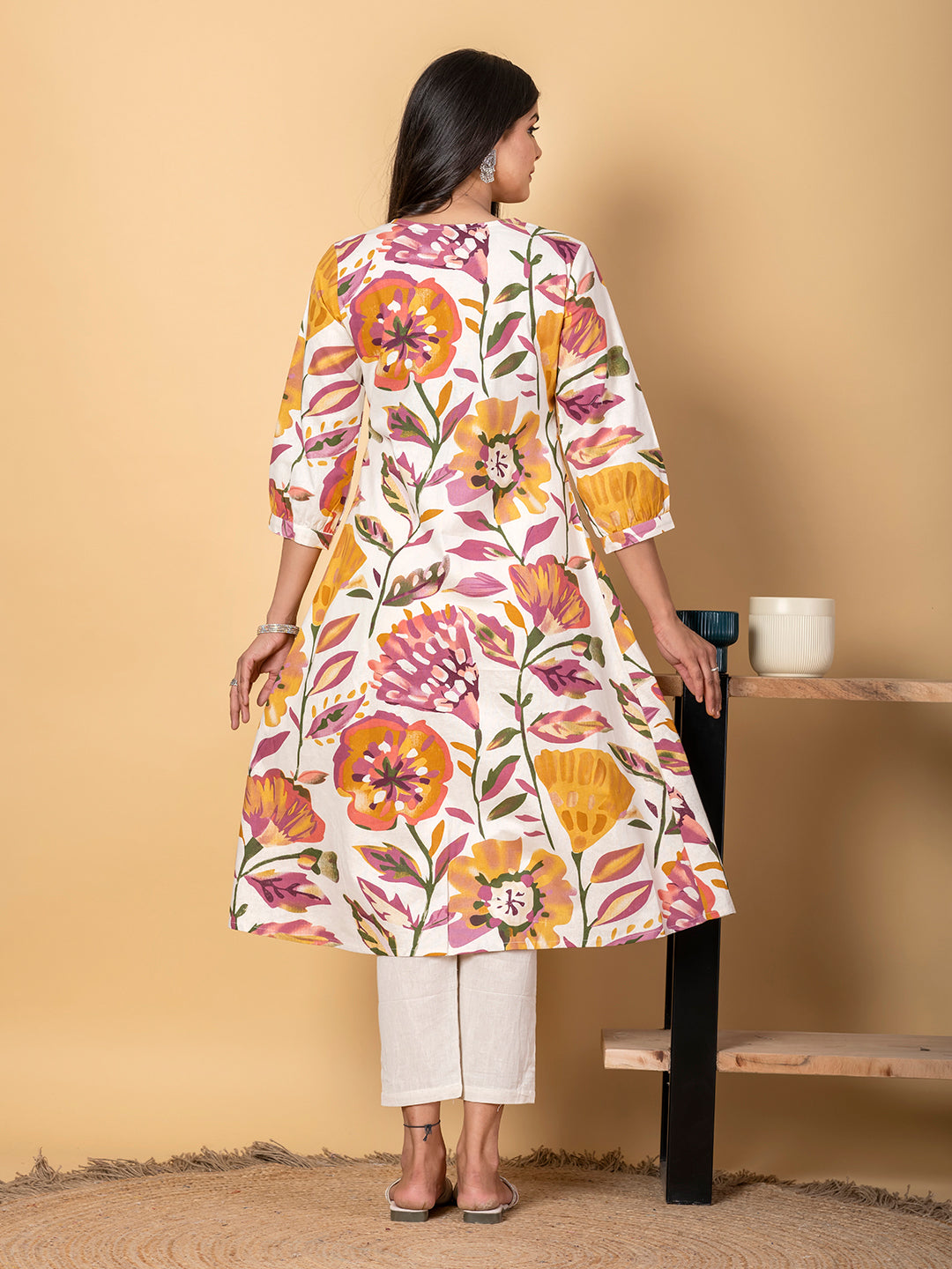 SPRING FIESTA FLORAL  KURTA SET