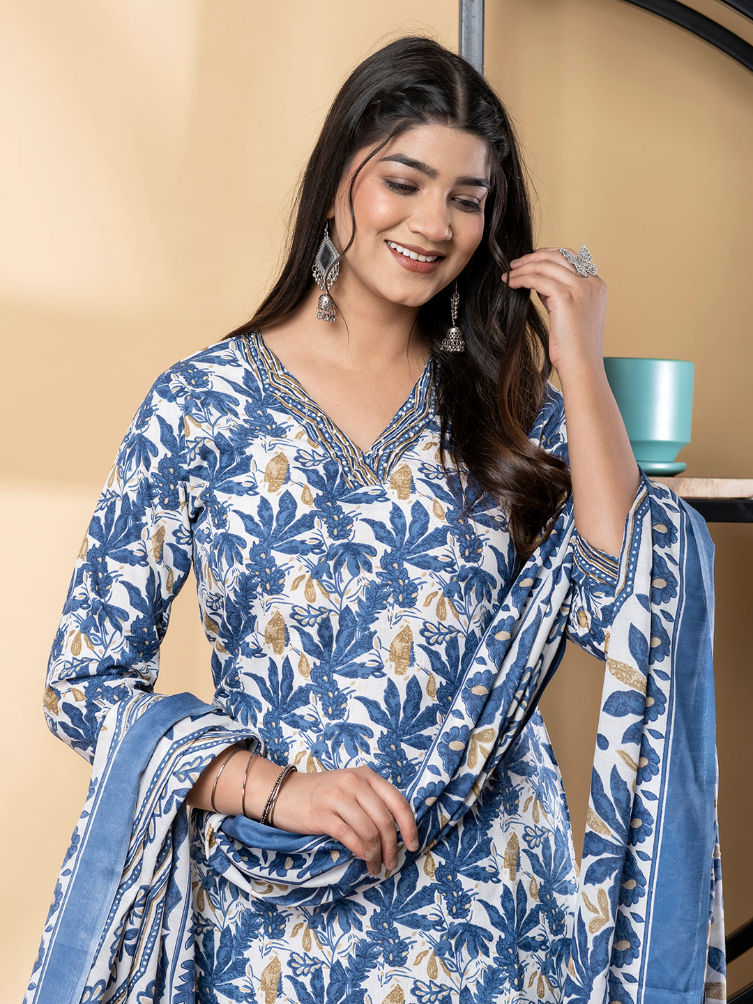 SAPPHIRE FLORA PRINTED SUIT SET