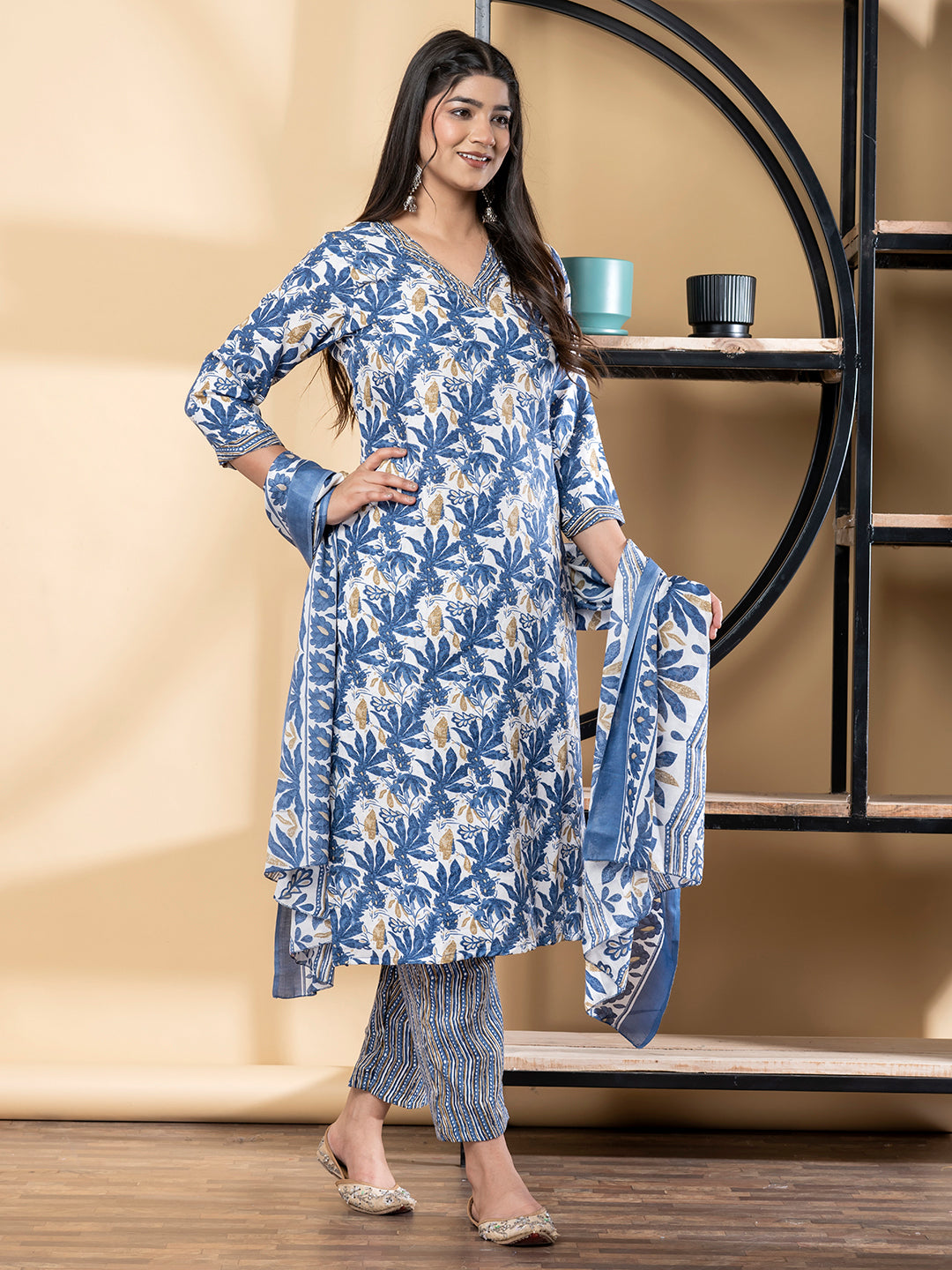 SAPPHIRE FLORA PRINTED SUIT SET