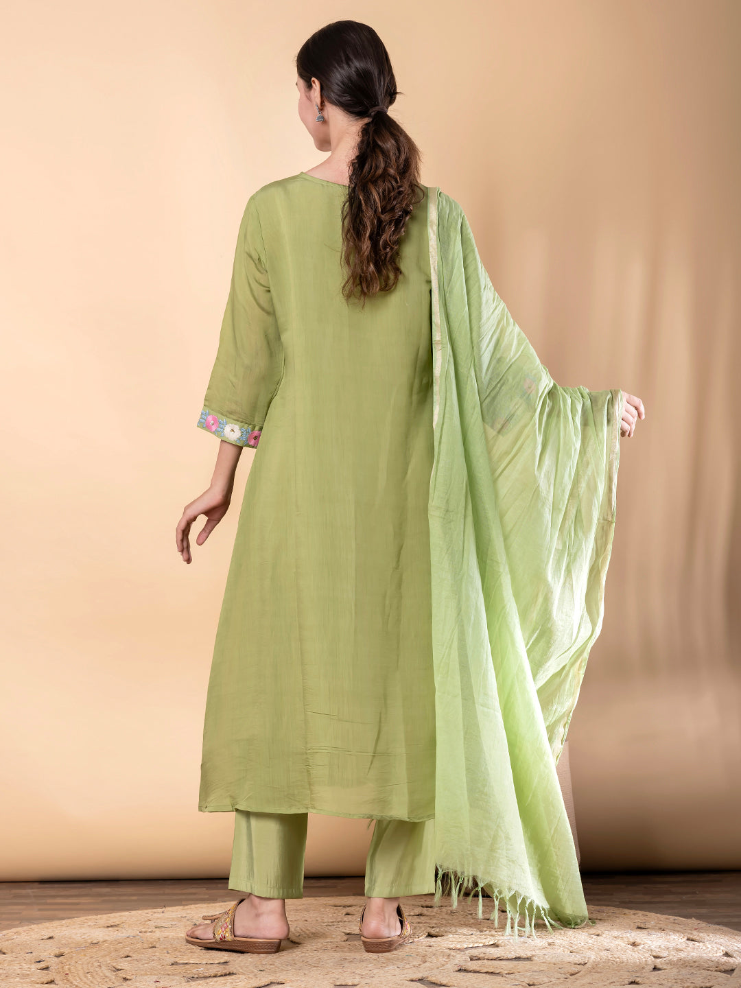 PISTA BLISS FLORAL EMBROIDERY SUIT  SET