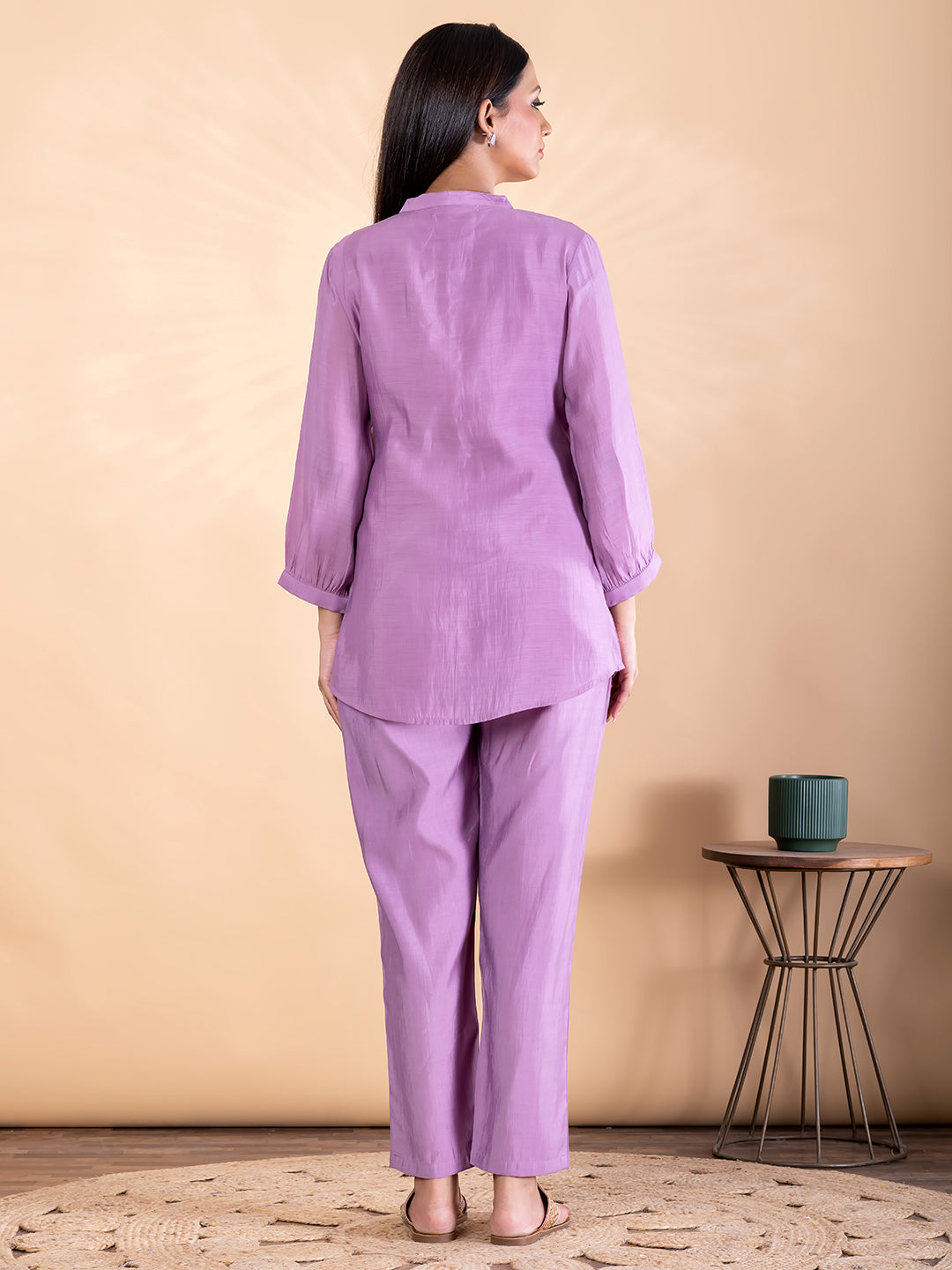 PINK BLOSSOM  THREADWORK  CO-ORD SET