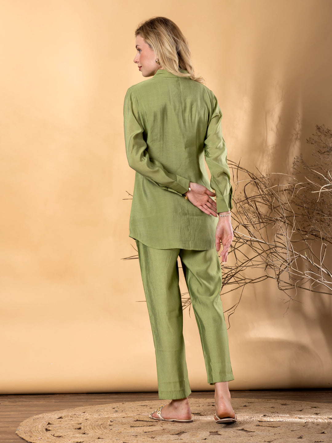 GREEN MEADOW EMBROIDERED CO-ORD SET