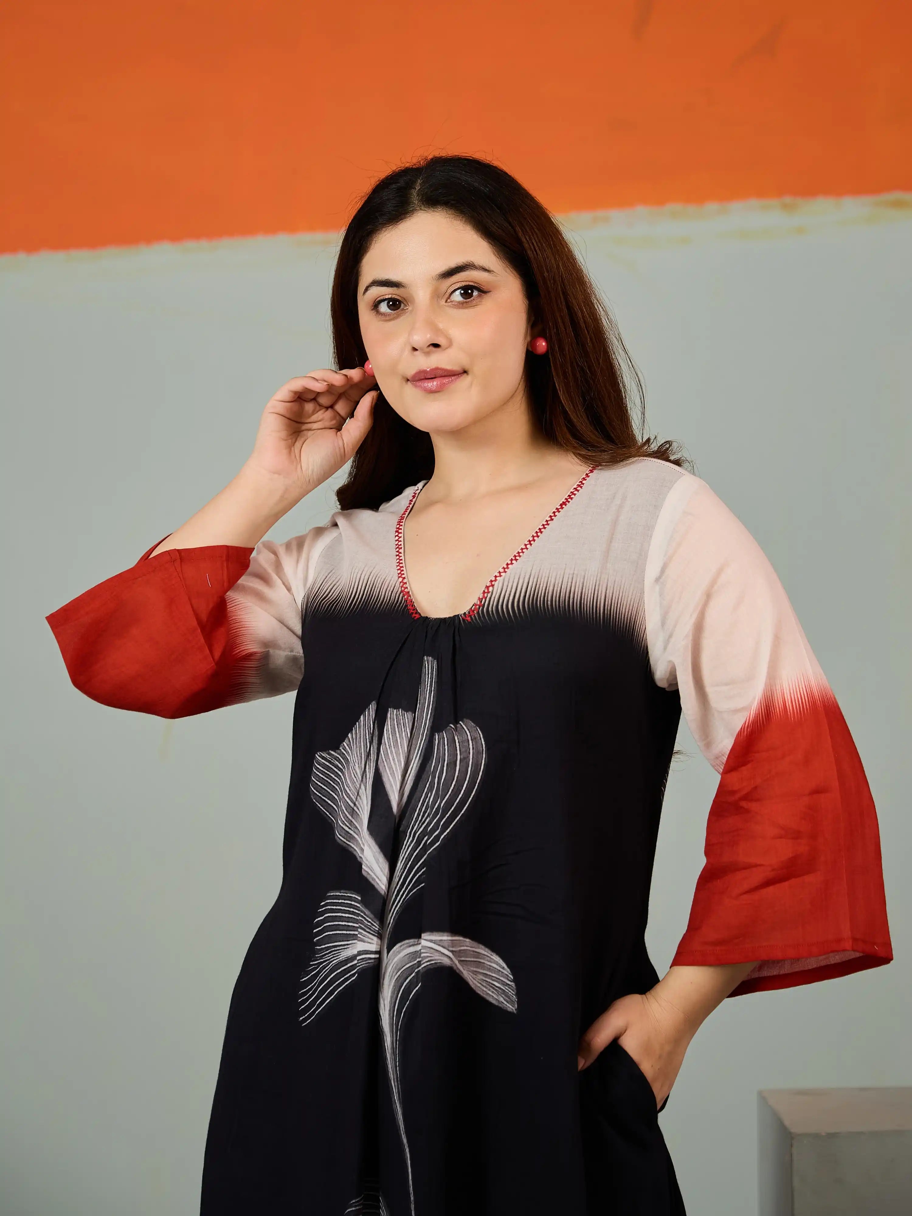 SHADOW PETAL DESIGNER PURE COTTON KURTA SET