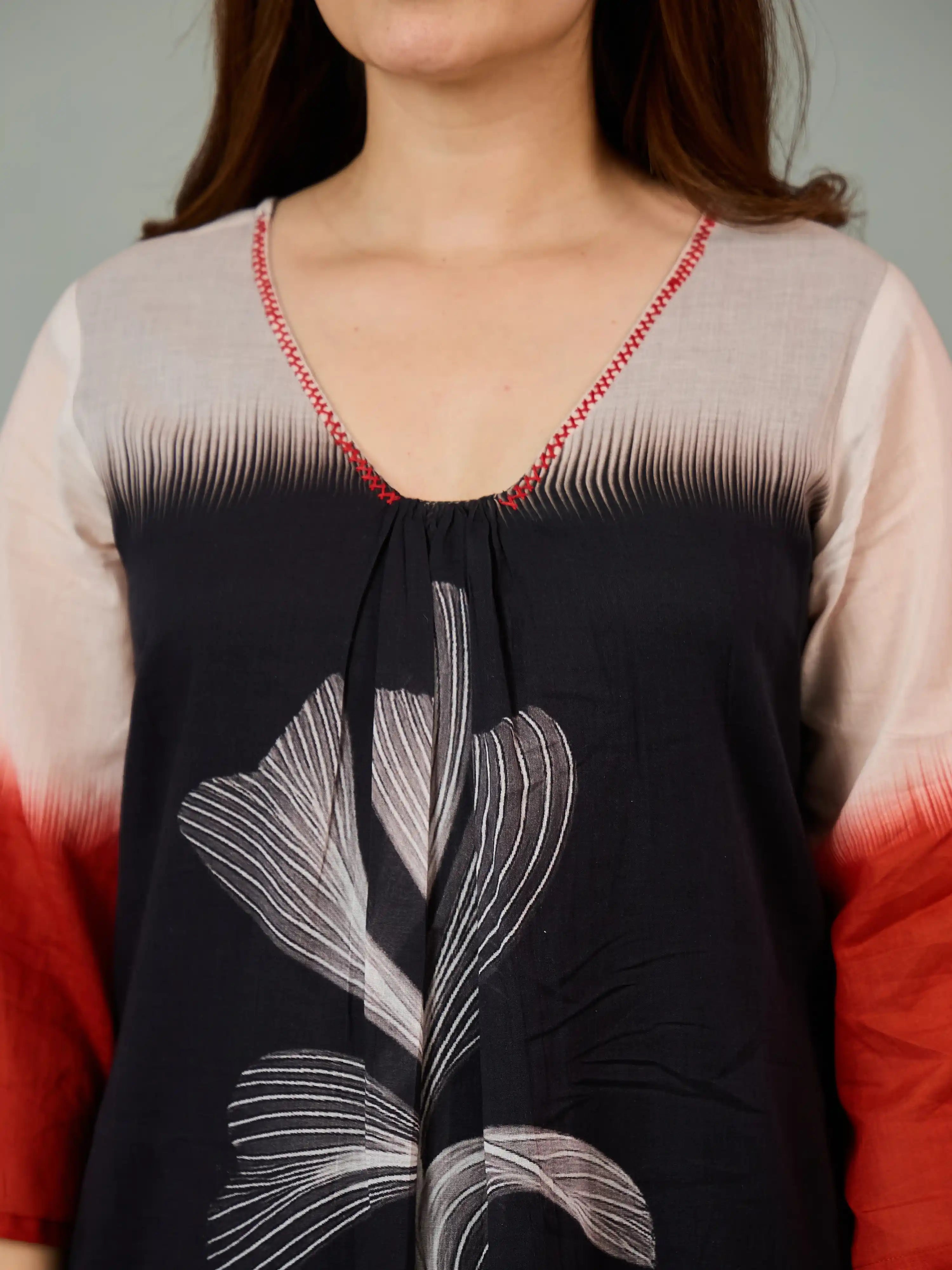 SHADOW PETAL DESIGNER PURE COTTON KURTA SET