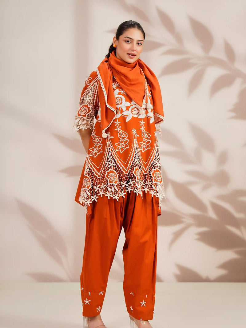 SUNSHINE EMBROIDERED ELEGANCE PAKISTANI FARSHI SALWAR SUIT