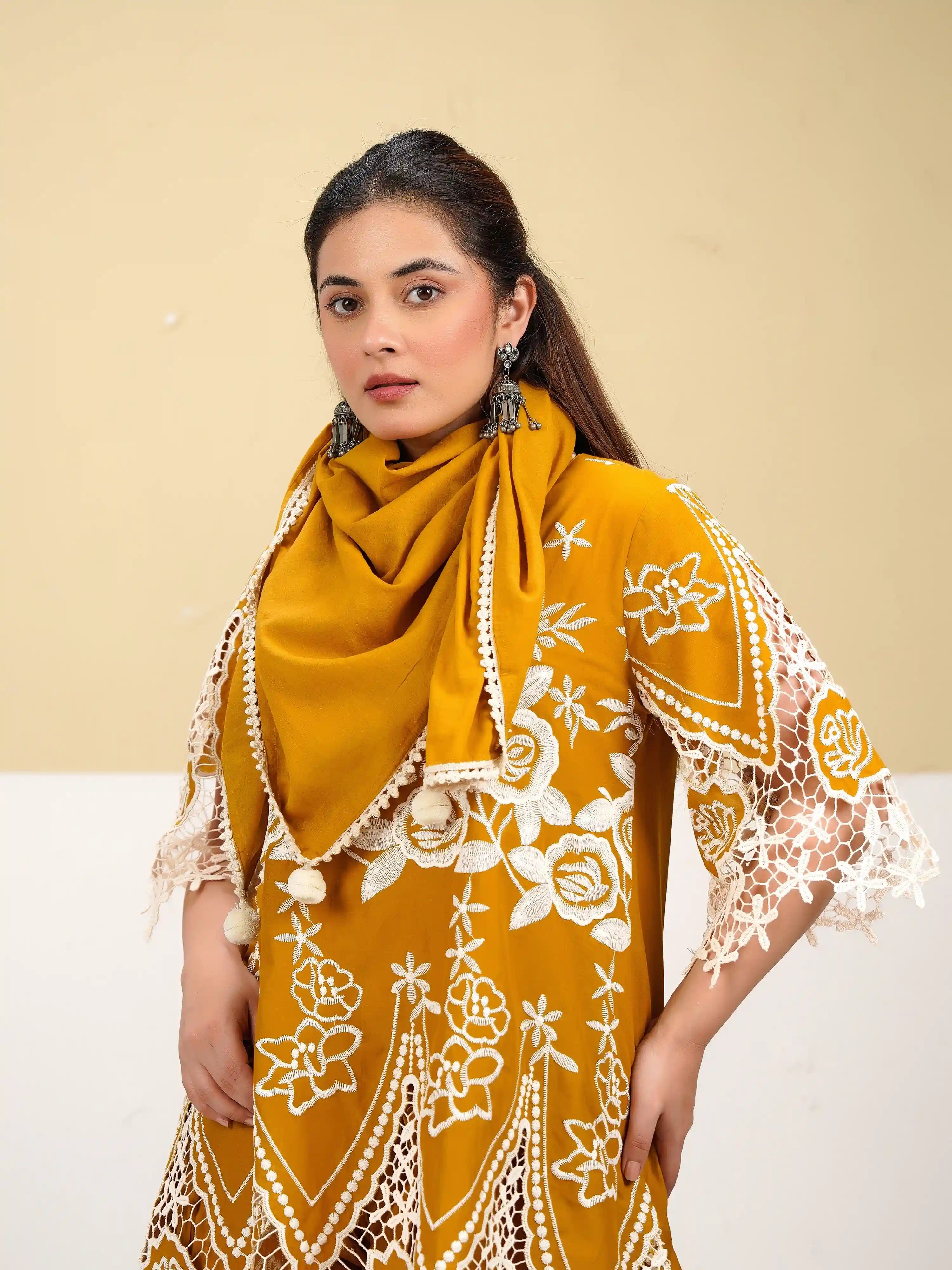 SUNFLOWER EMBROIDERED ELEGANCE PAKISTANI FARSHI SALWAR SUIT