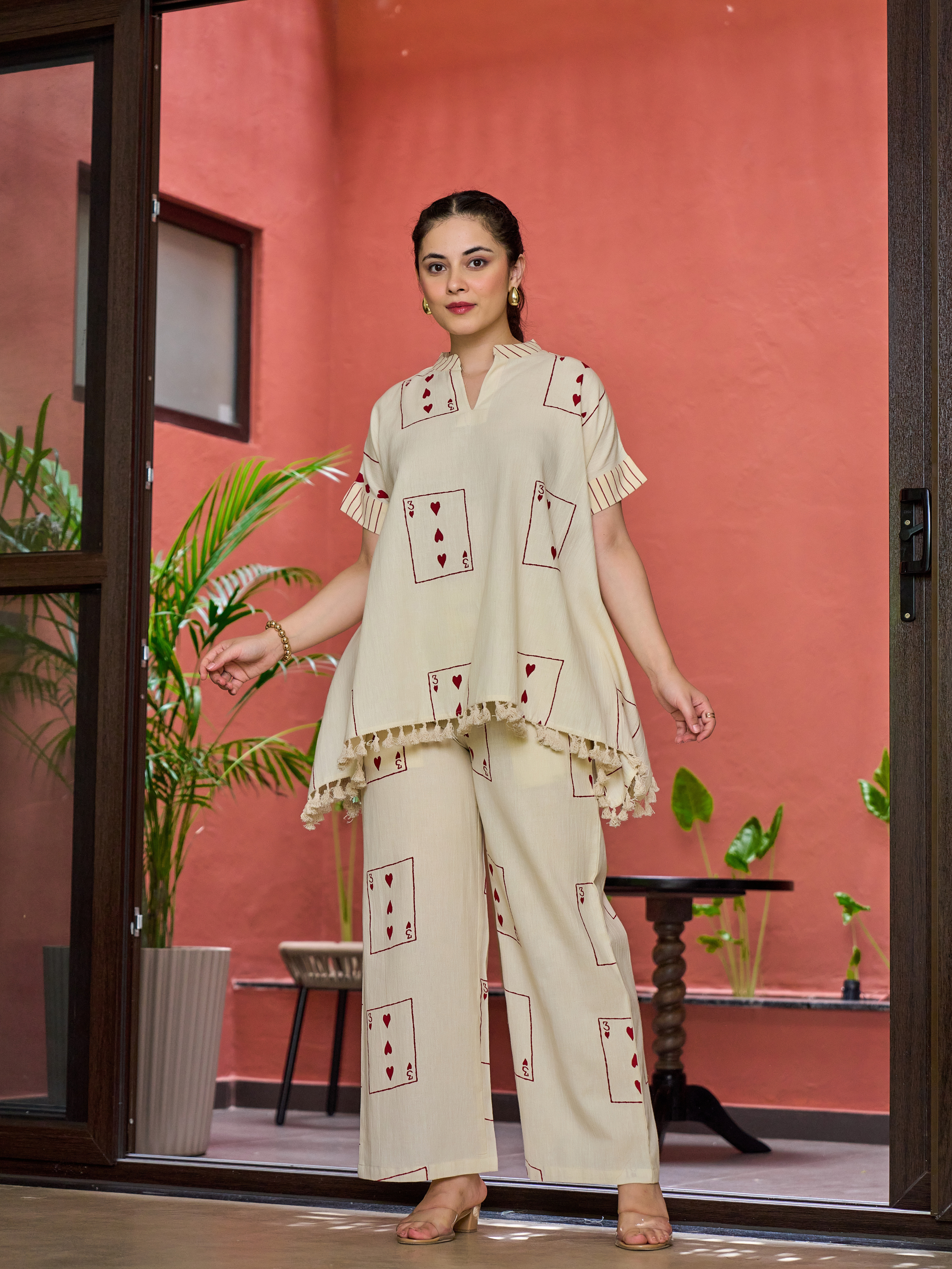 MIRA FUSION CARDS PRINTED CO-ORD SET