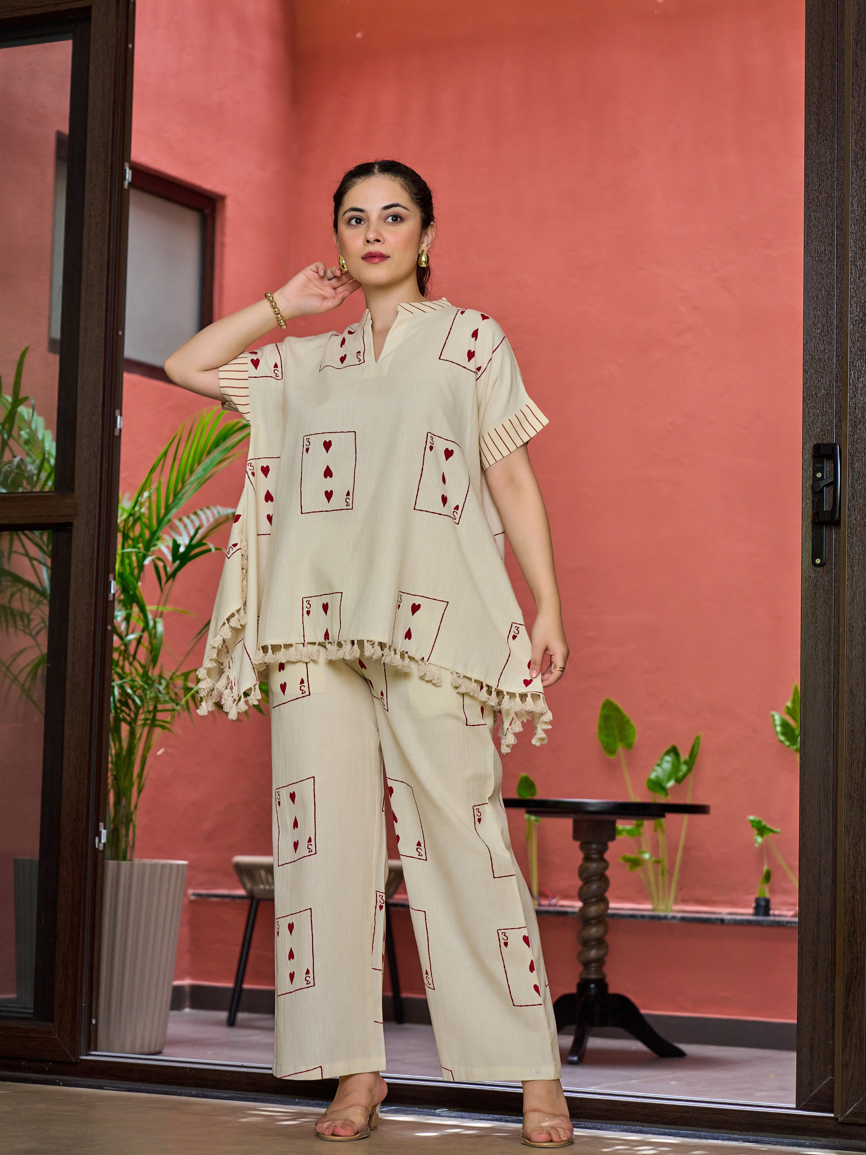 MIRA FUSION CARDS PRINTED CO-ORD SET