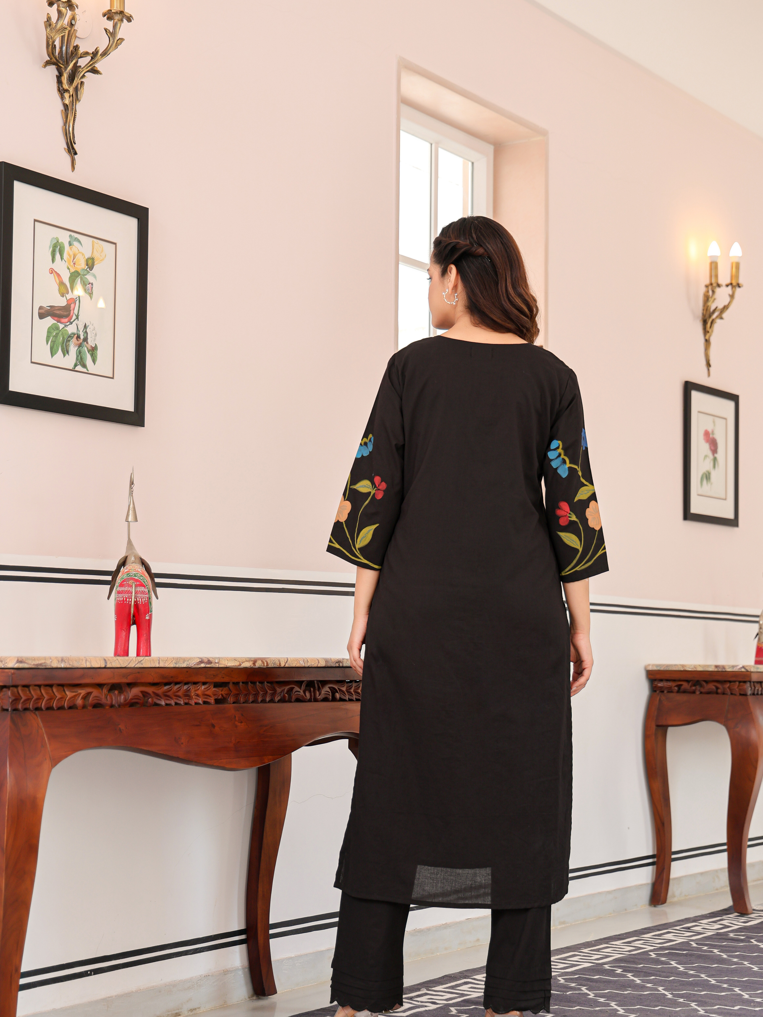 MARINA LACK FLORAL KURTA SET