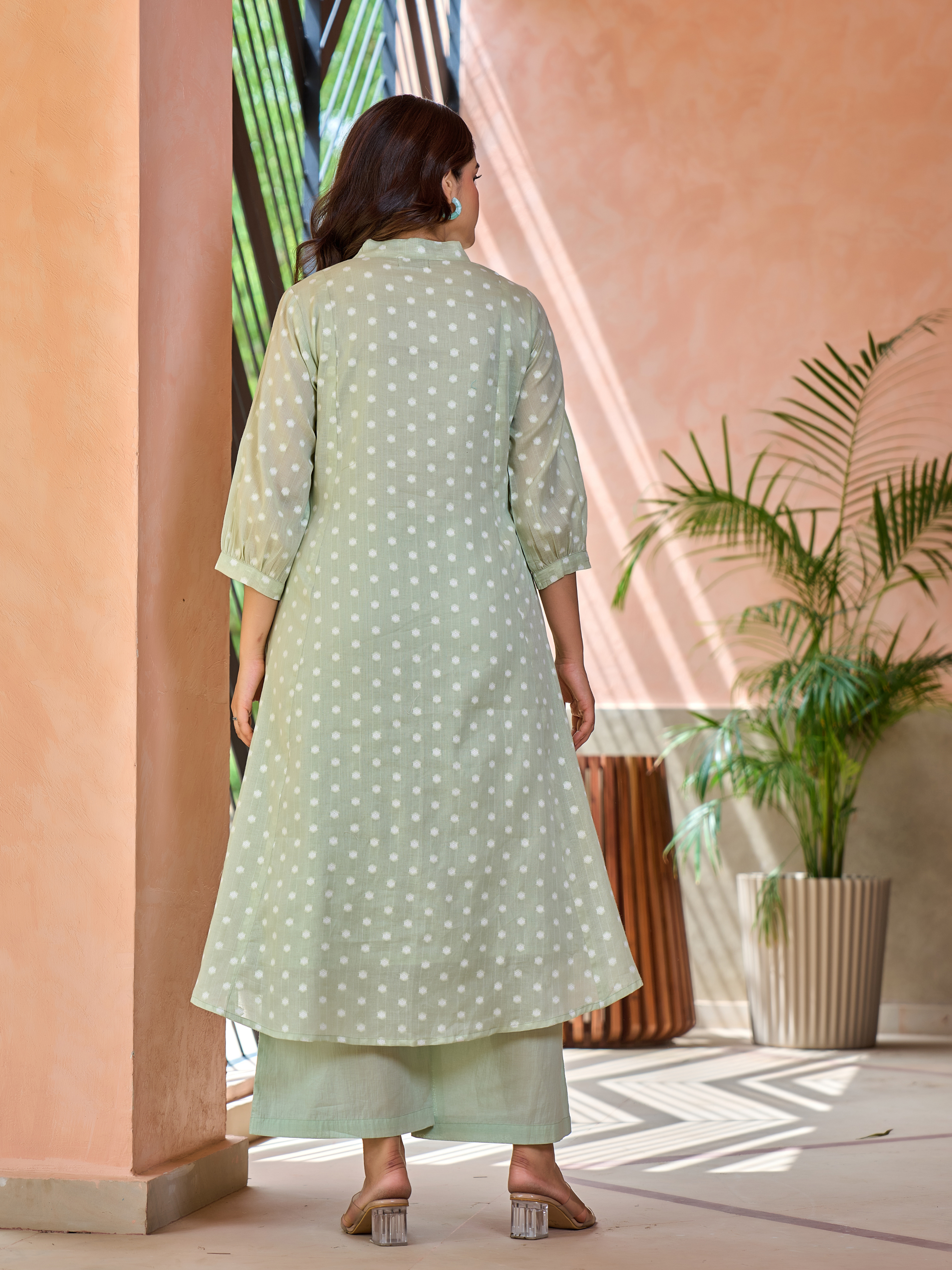 MANNAT POLKA MIRROR WORK KURTA SET
