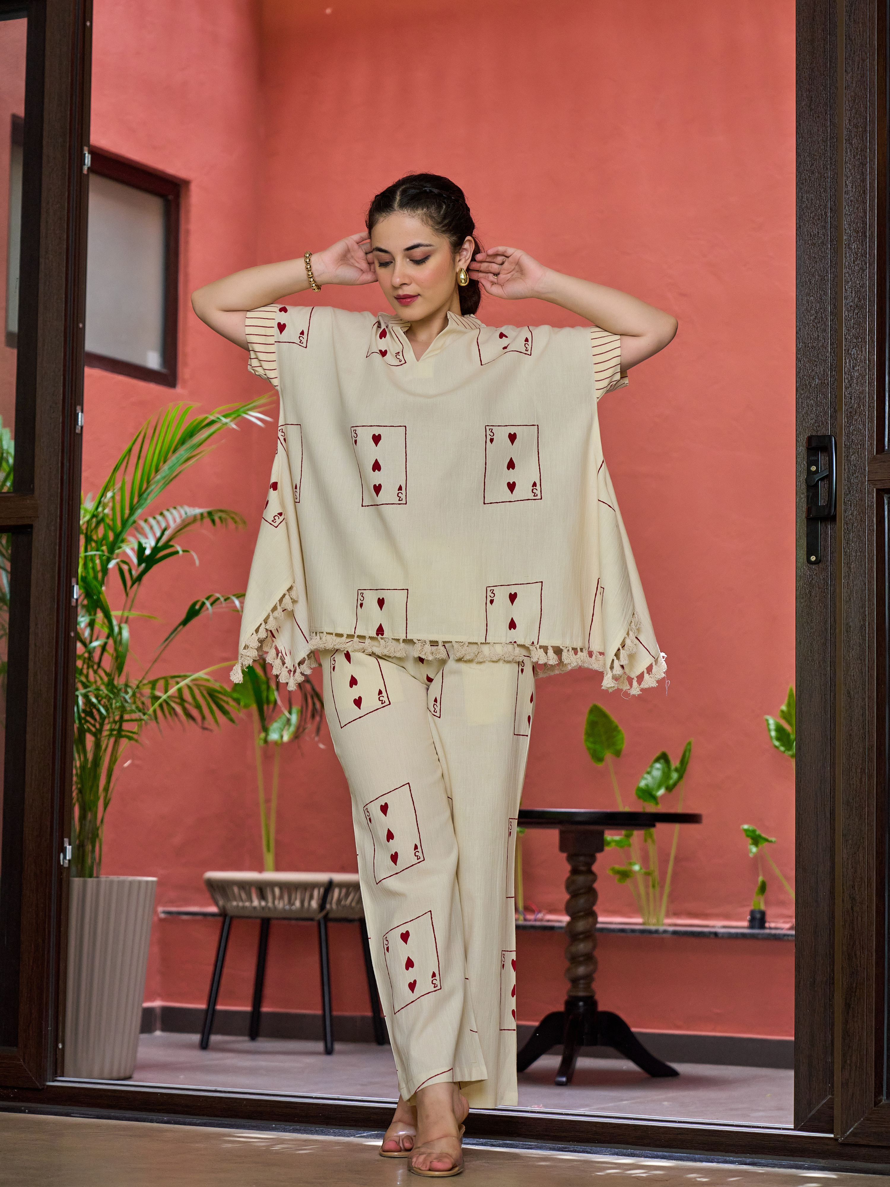 MIRA FUSION CARDS PRINTED CO-ORD SET