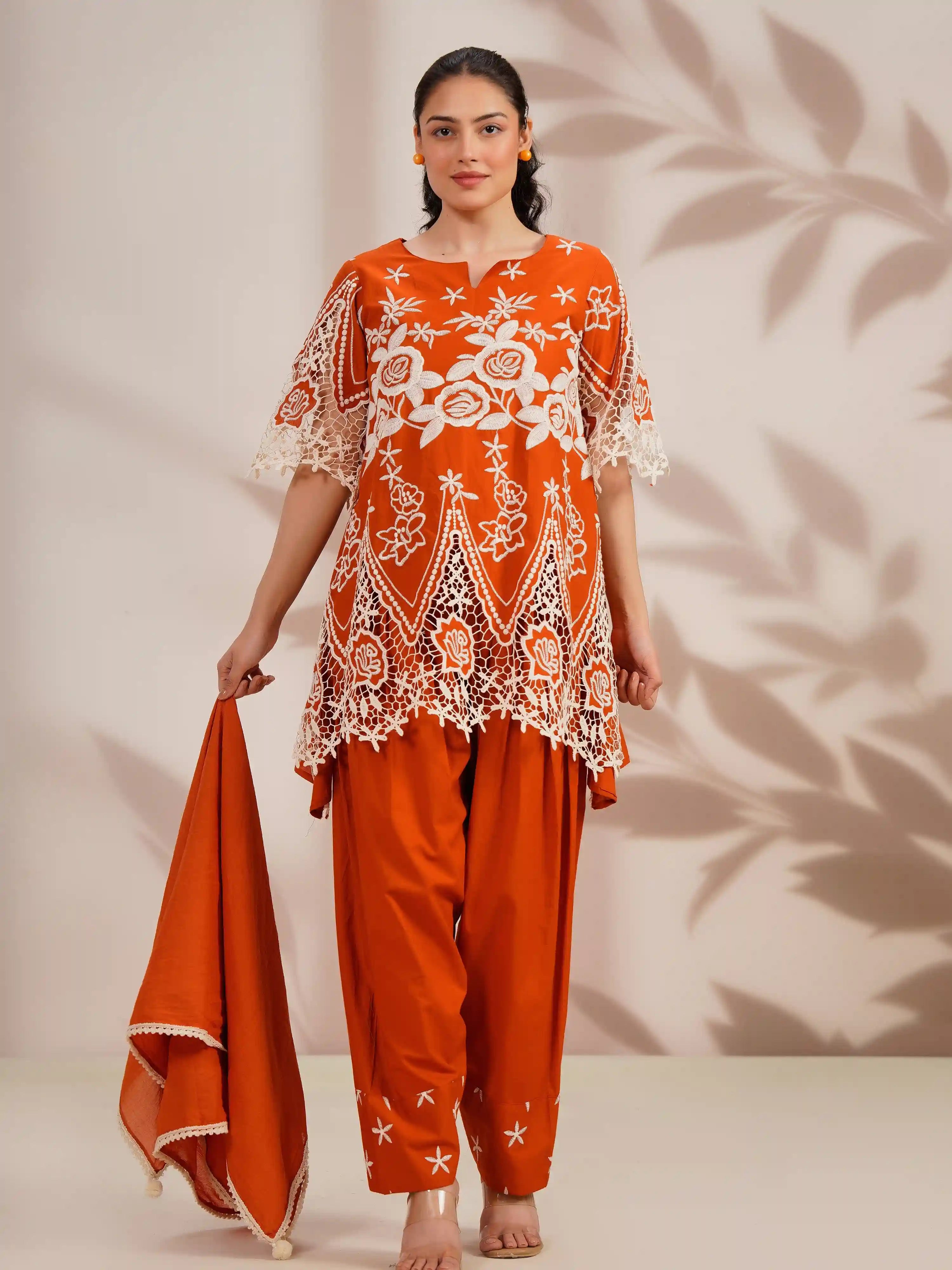 SUNSHINE EMBROIDERED ELEGANCE PAKISTANI FARSHI SALWAR SUIT