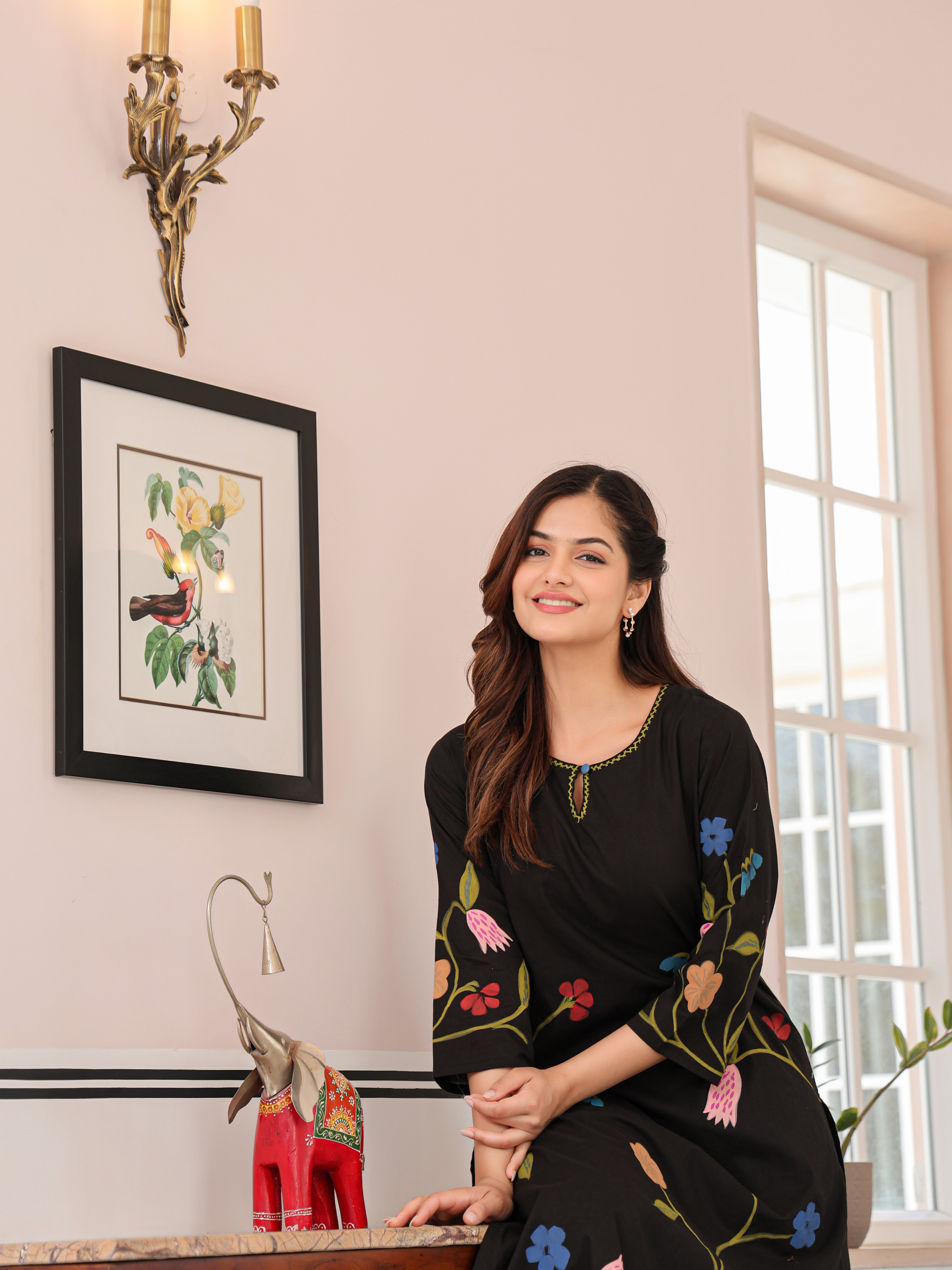 MARINA LACK FLORAL KURTA SET