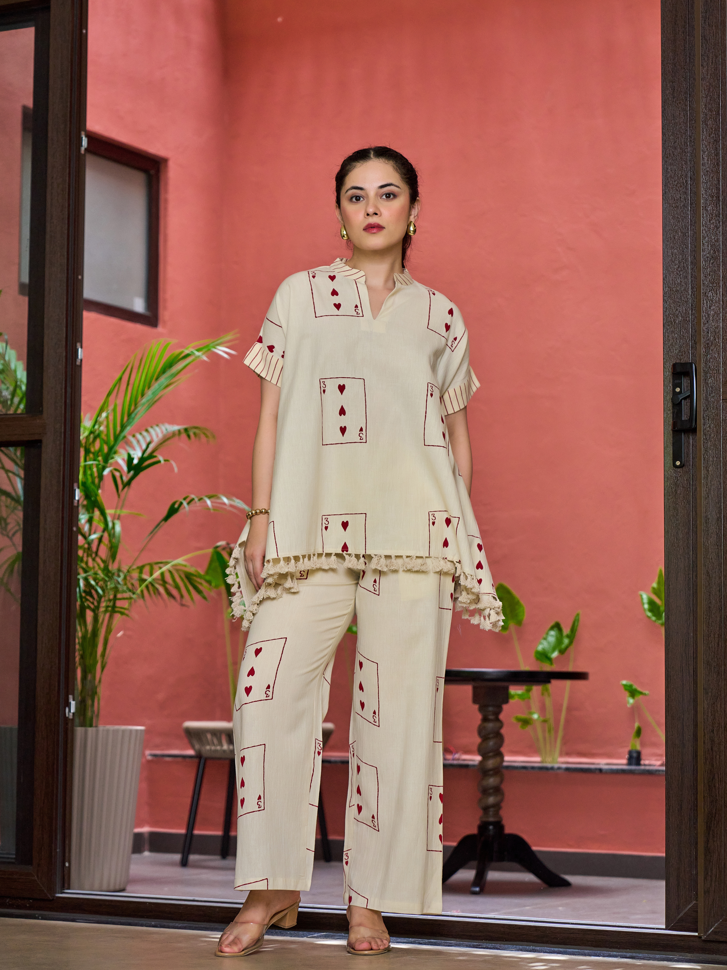 MIRA FUSION CARDS PRINTED CO-ORD SET
