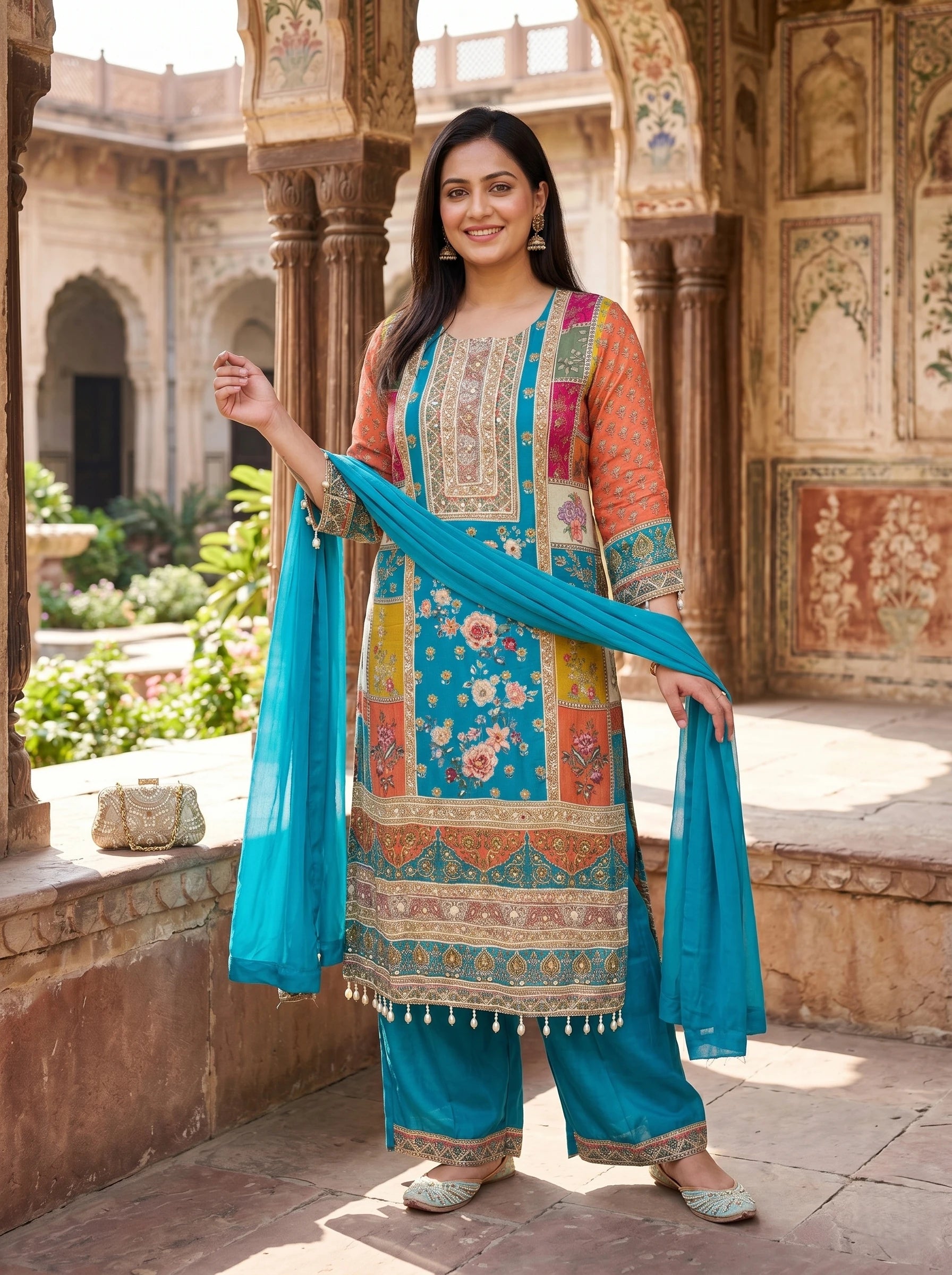 KAVYA C-CUT PLAZO SUIT SET