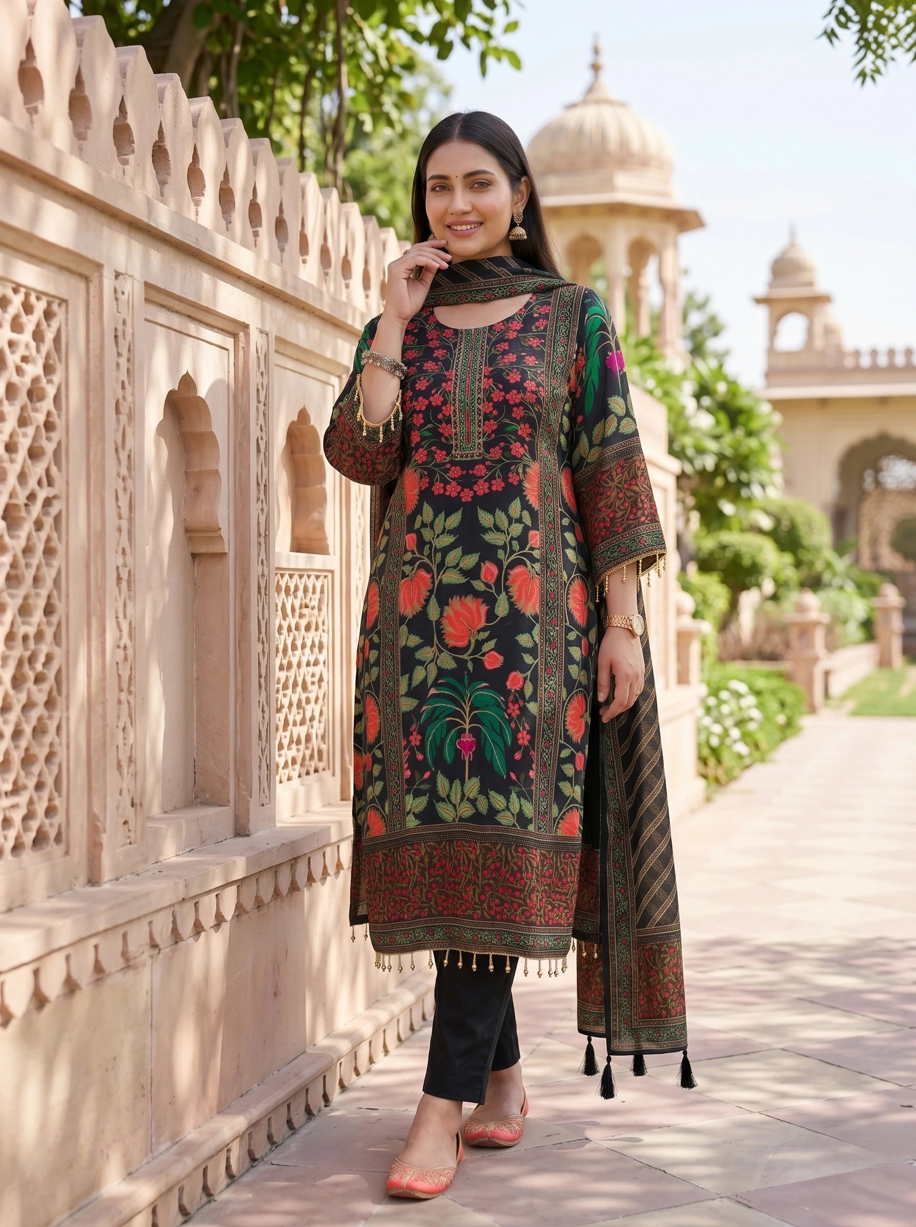 MISBAAH BLACK HANDWORK STRAIGHT SUIT