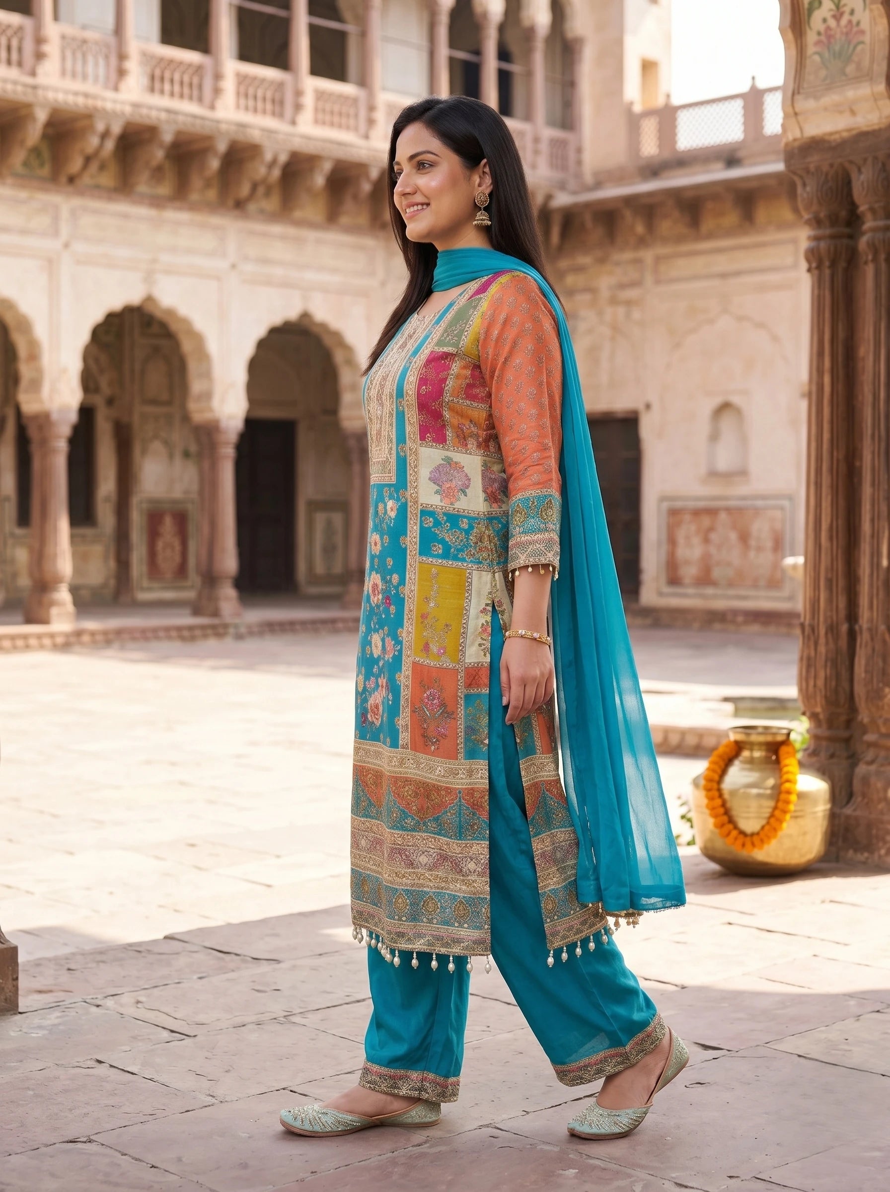 KAVYA C-CUT PLAZO SUIT SET