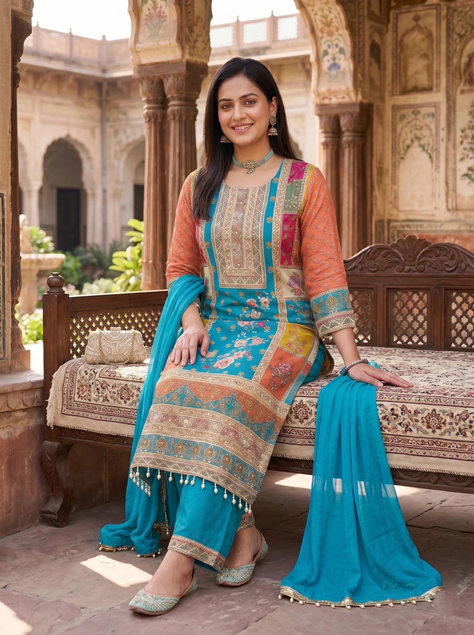 KAVYA C-CUT PLAZO SUIT SET