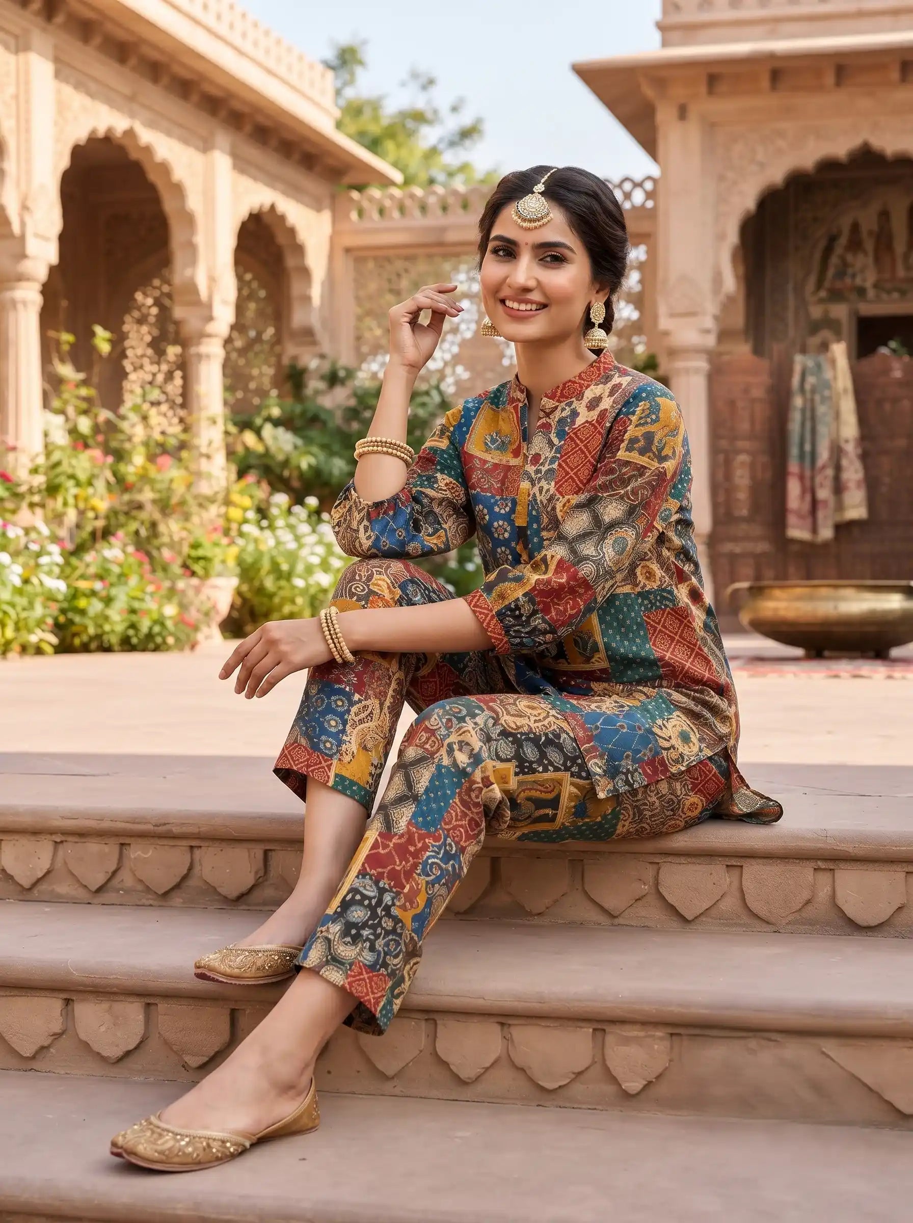 IMPERIAL FOLK ART PURE COTTON CO-ORD SET