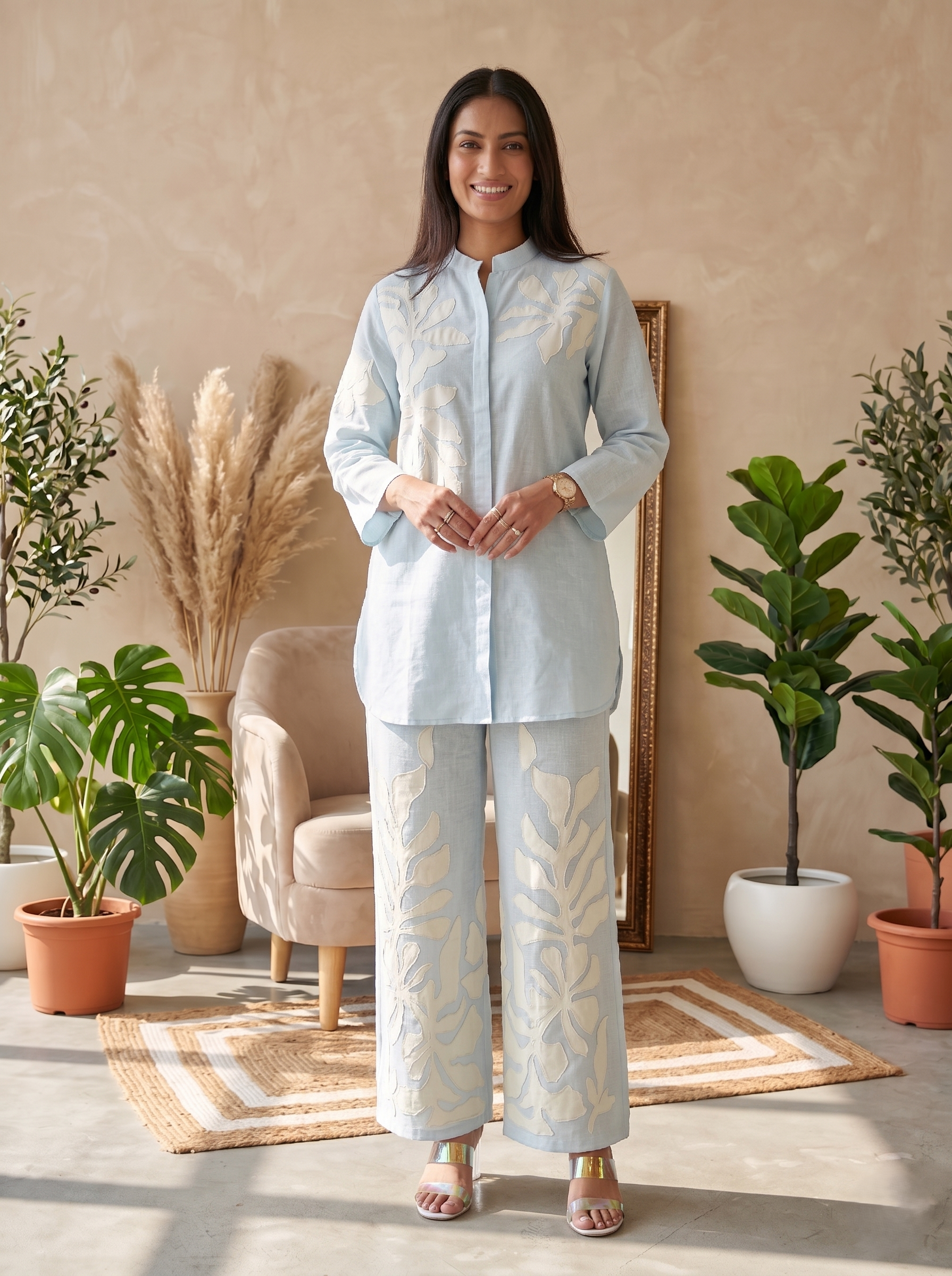 MIST BLUE FLORAL CO-ORD SET