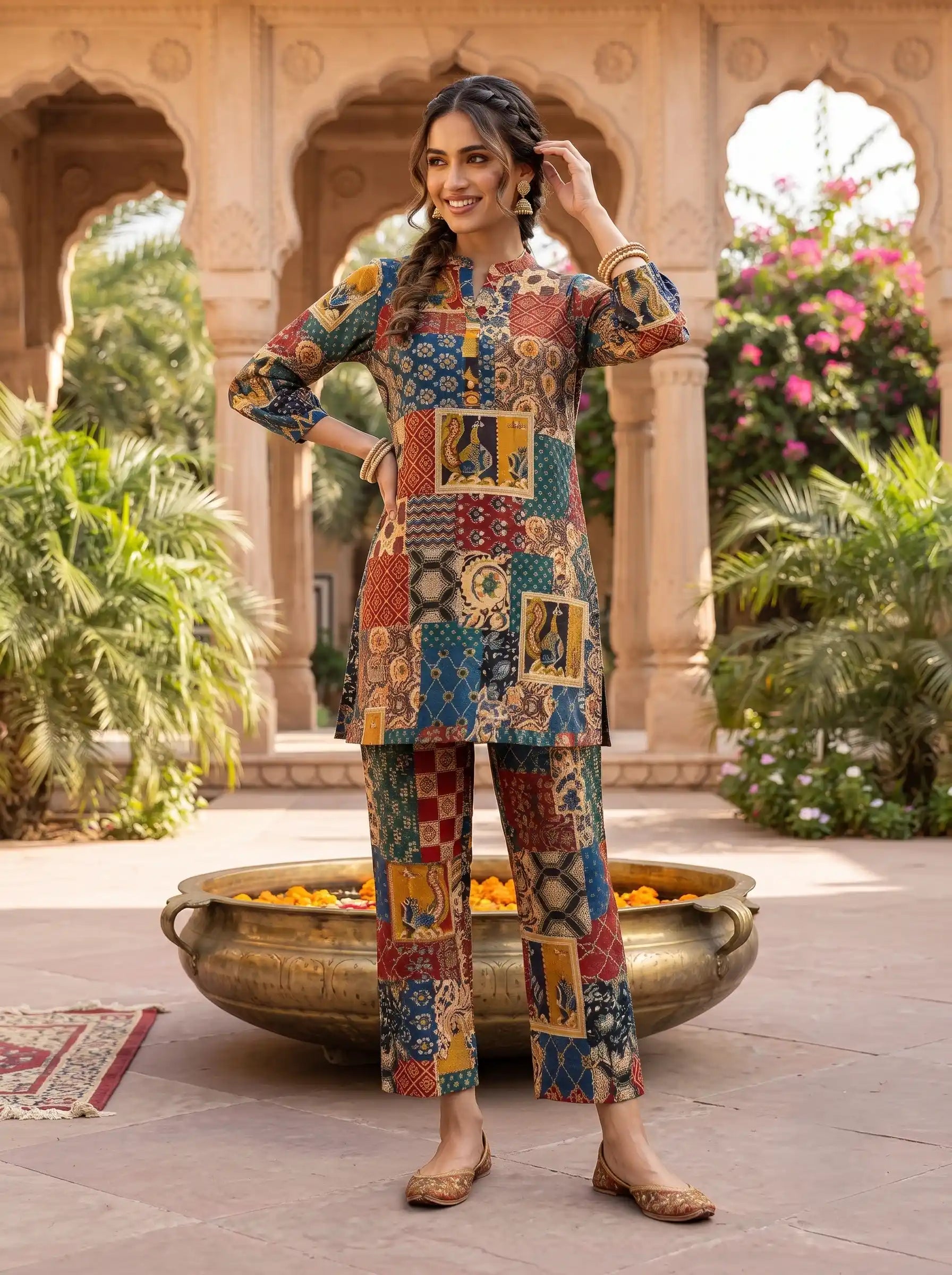 IMPERIAL FOLK ART PURE COTTON CO-ORD SET