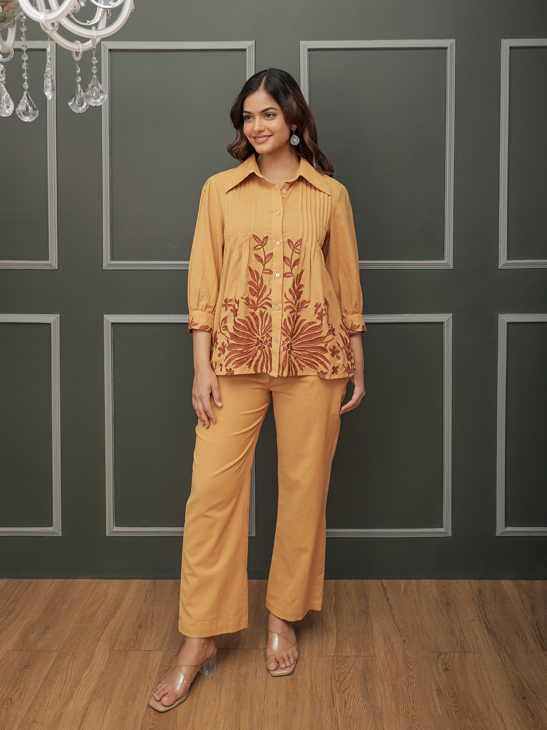 STETSON MUSTARD PINTEX THREADWORK CO-ORD SET