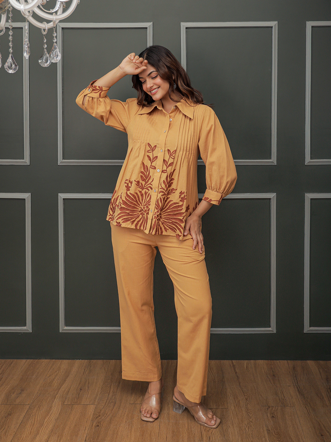 STETSON MUSTARD PINTEX THREADWORK CO-ORD SET