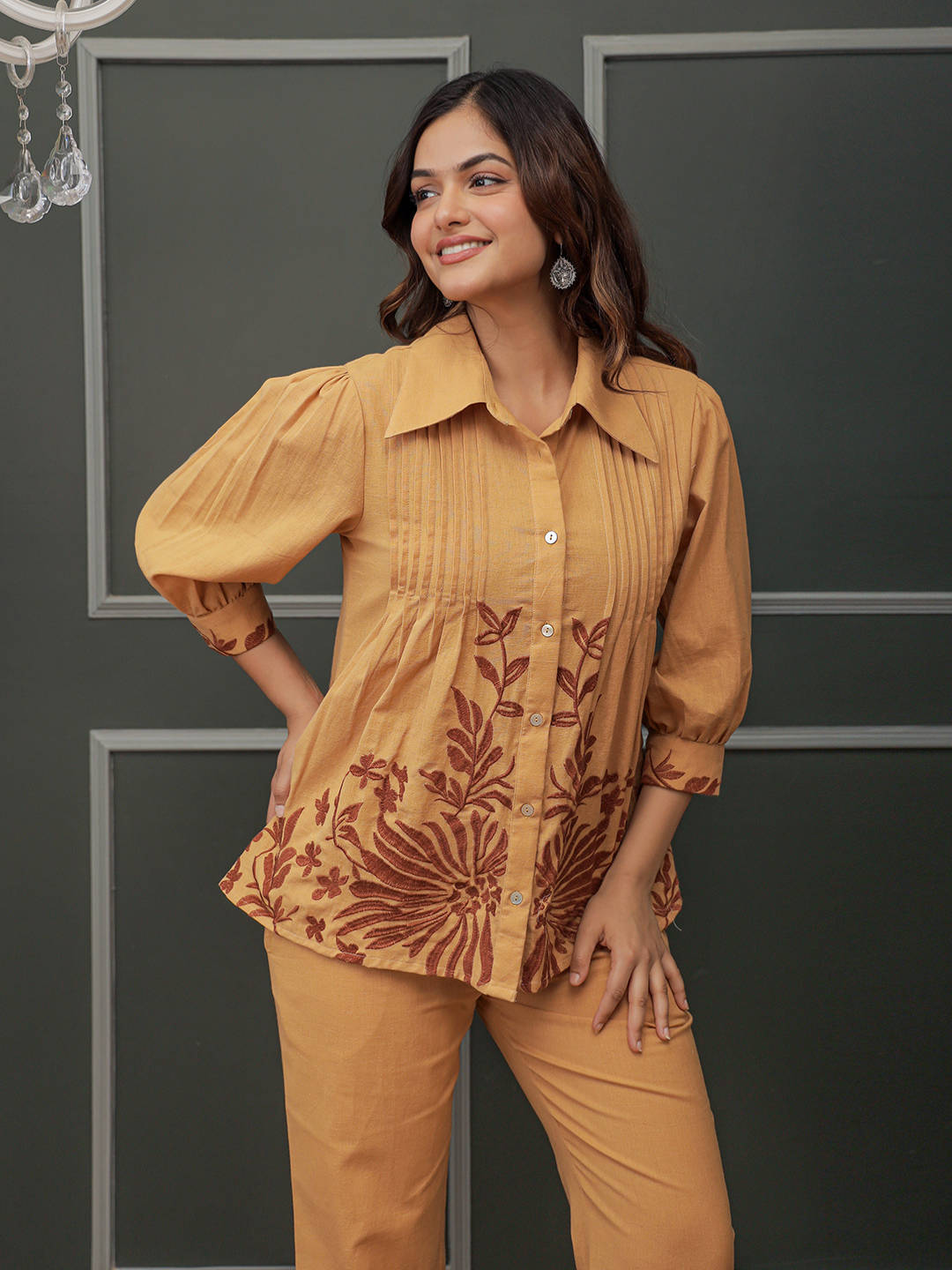 STETSON MUSTARD PINTEX THREADWORK CO-ORD SET