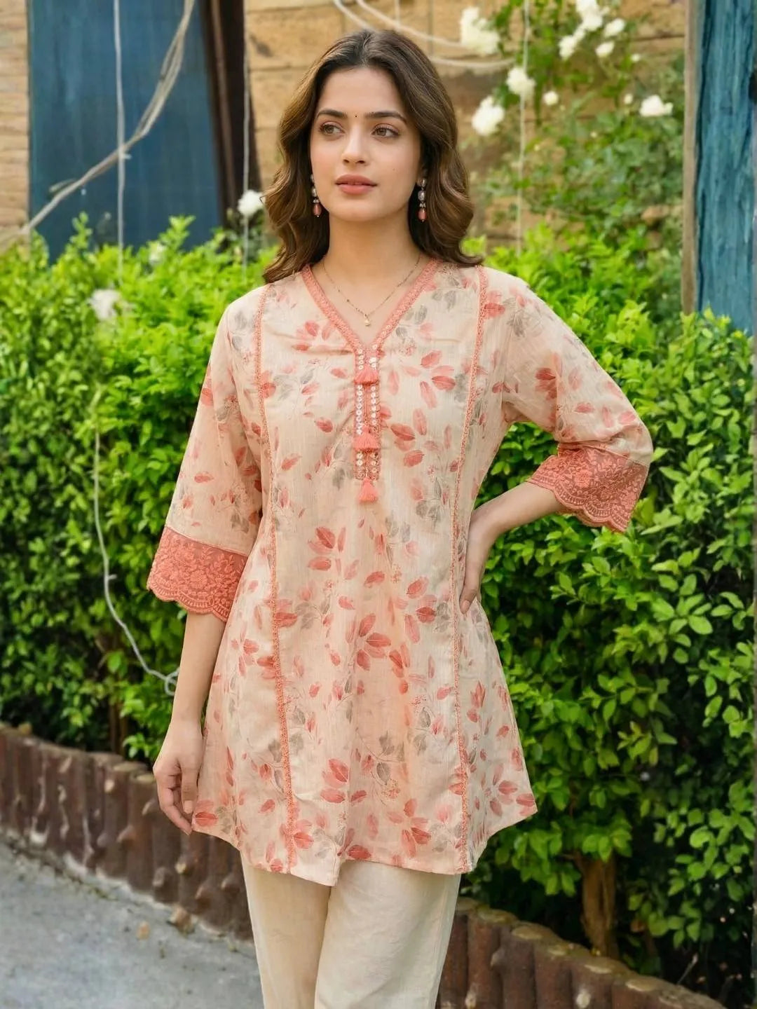 BLUSH FLORAL COTTON CO-ORD SET