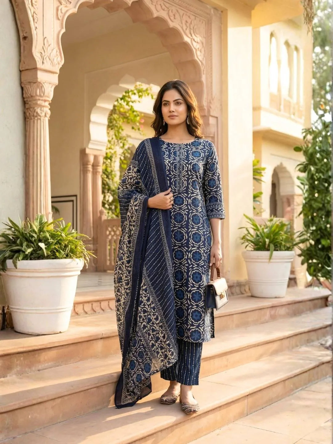 INDIGO HERITAGE ELEGANCE SUIT SET