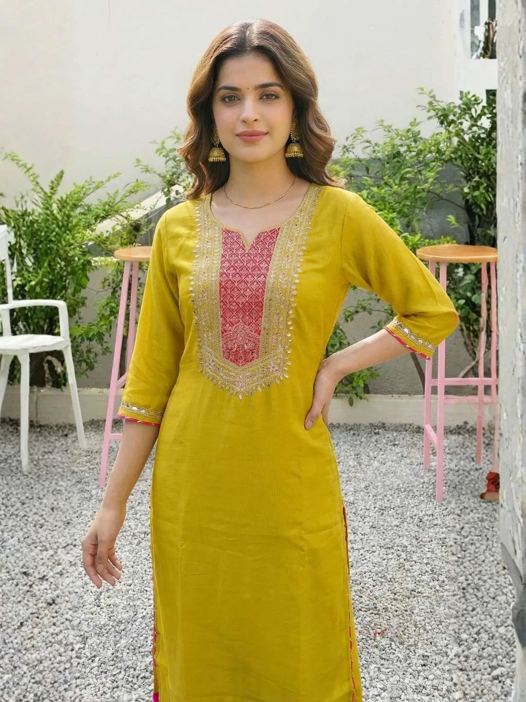 SUNSHINE ZARI WORK BLOOM SUIT SET