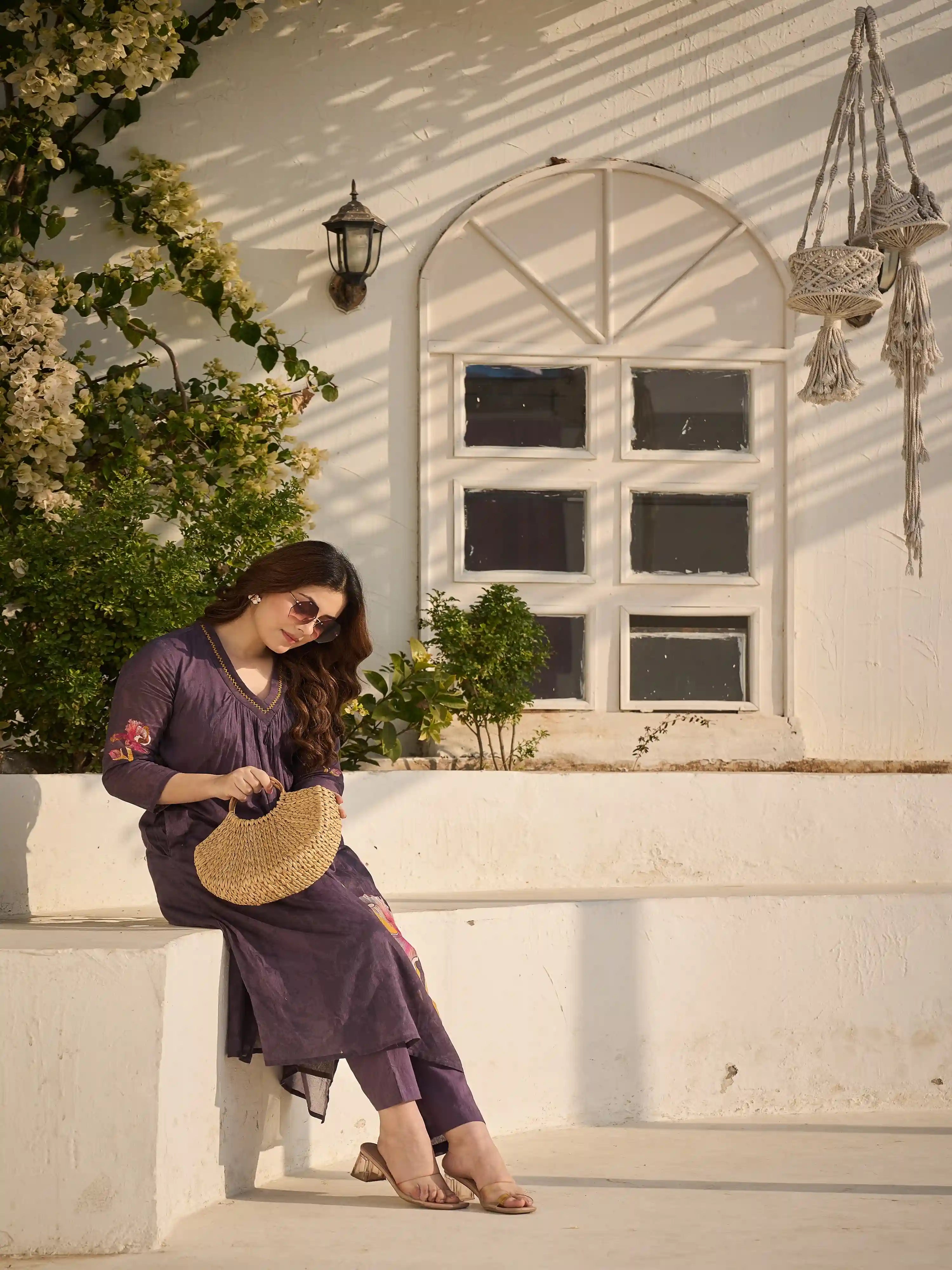 DUSK ORCHID KURTA SET