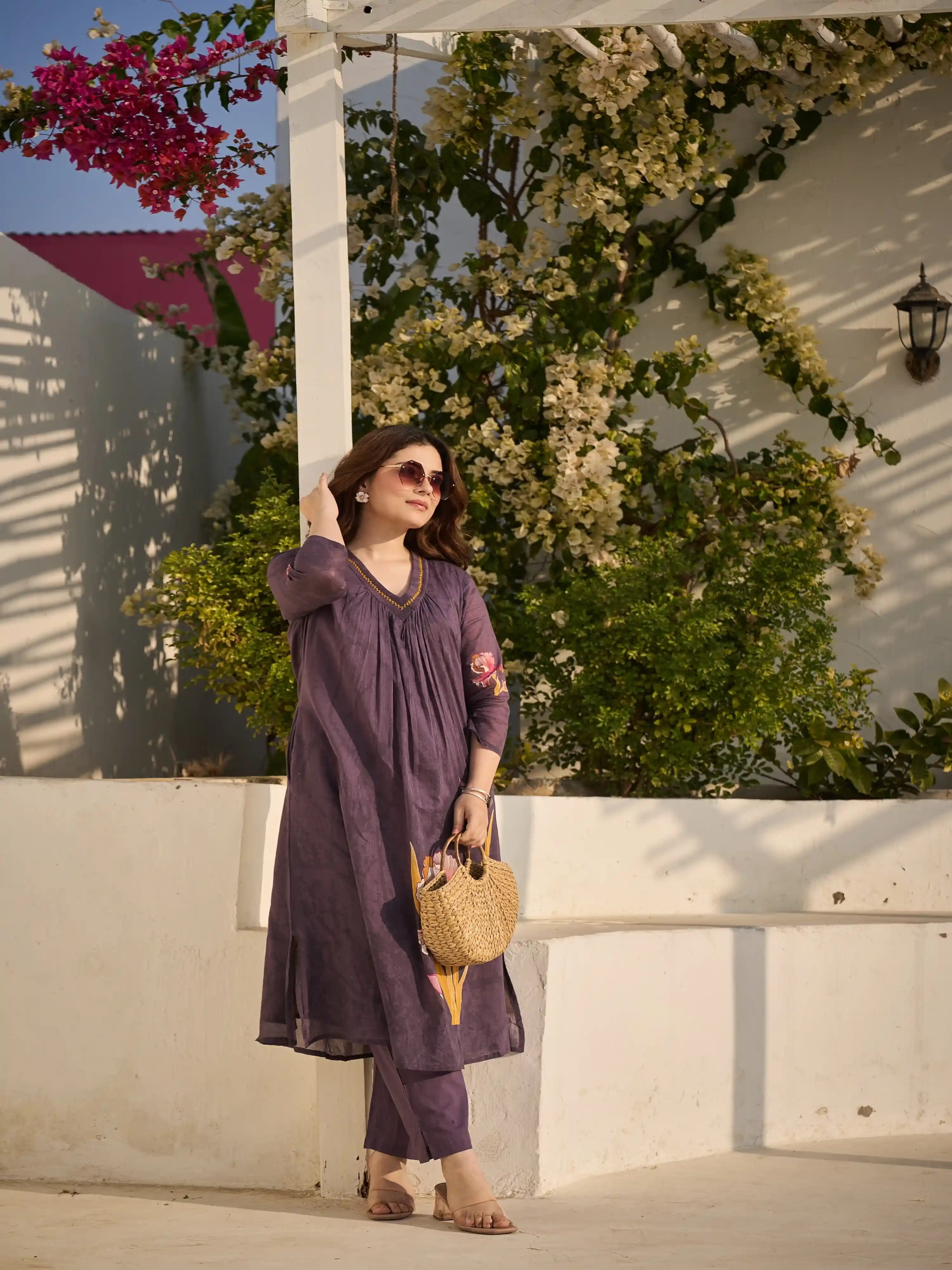 DUSK ORCHID KURTA SET