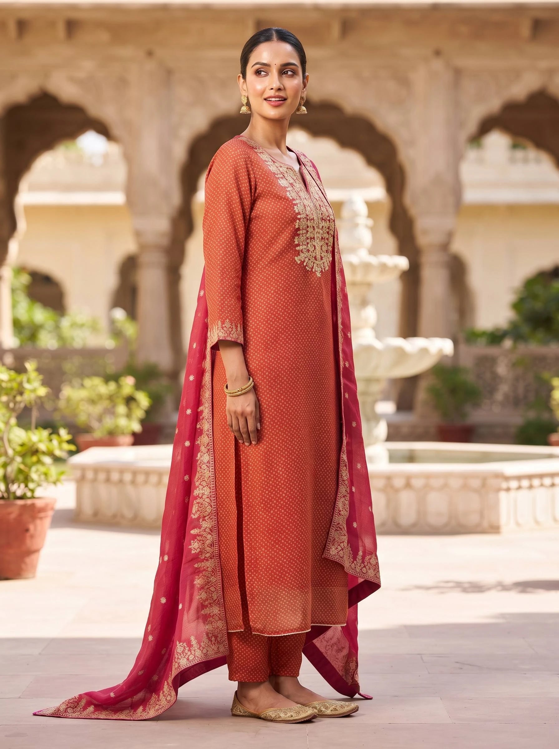 ZIYANA PURE BANARSI SILK SUIT WITH DUPATTA