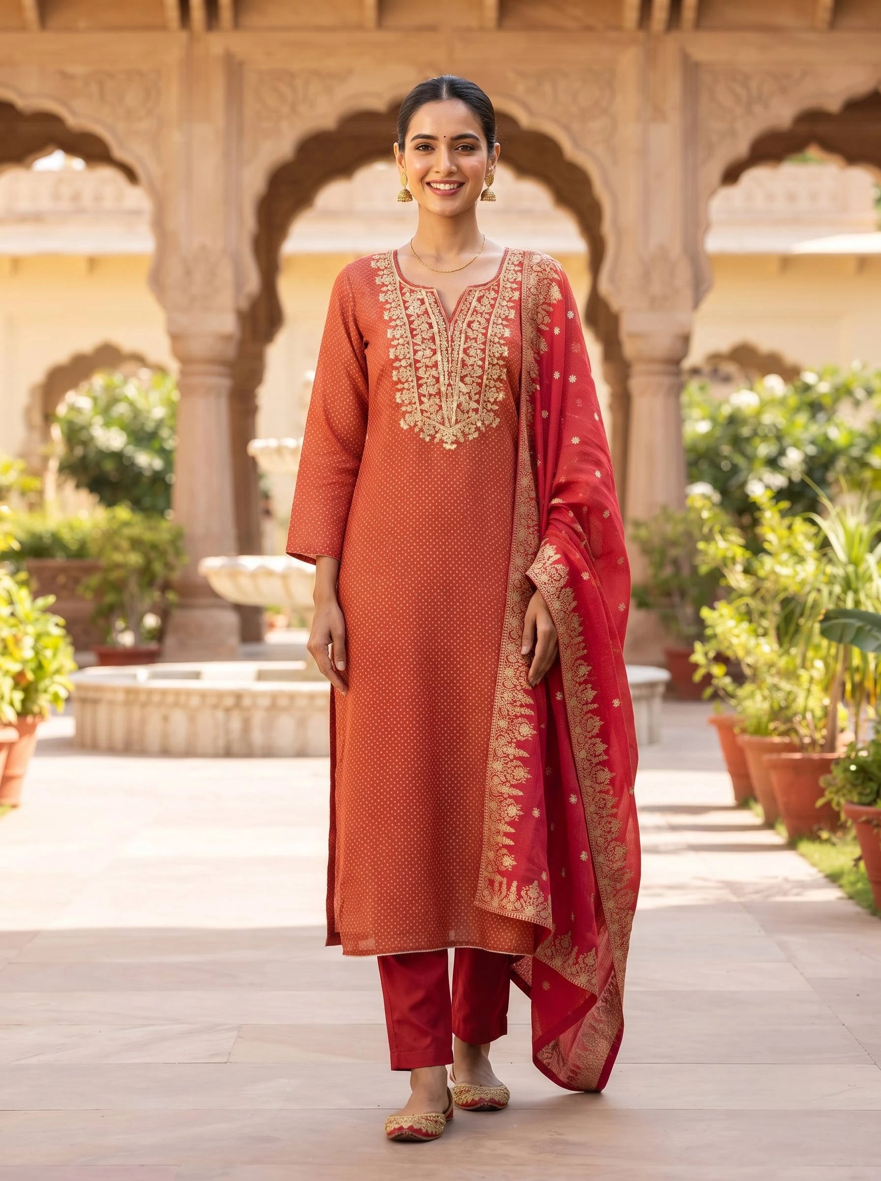 ZIYANA PURE BANARSI SILK SUIT WITH DUPATTA