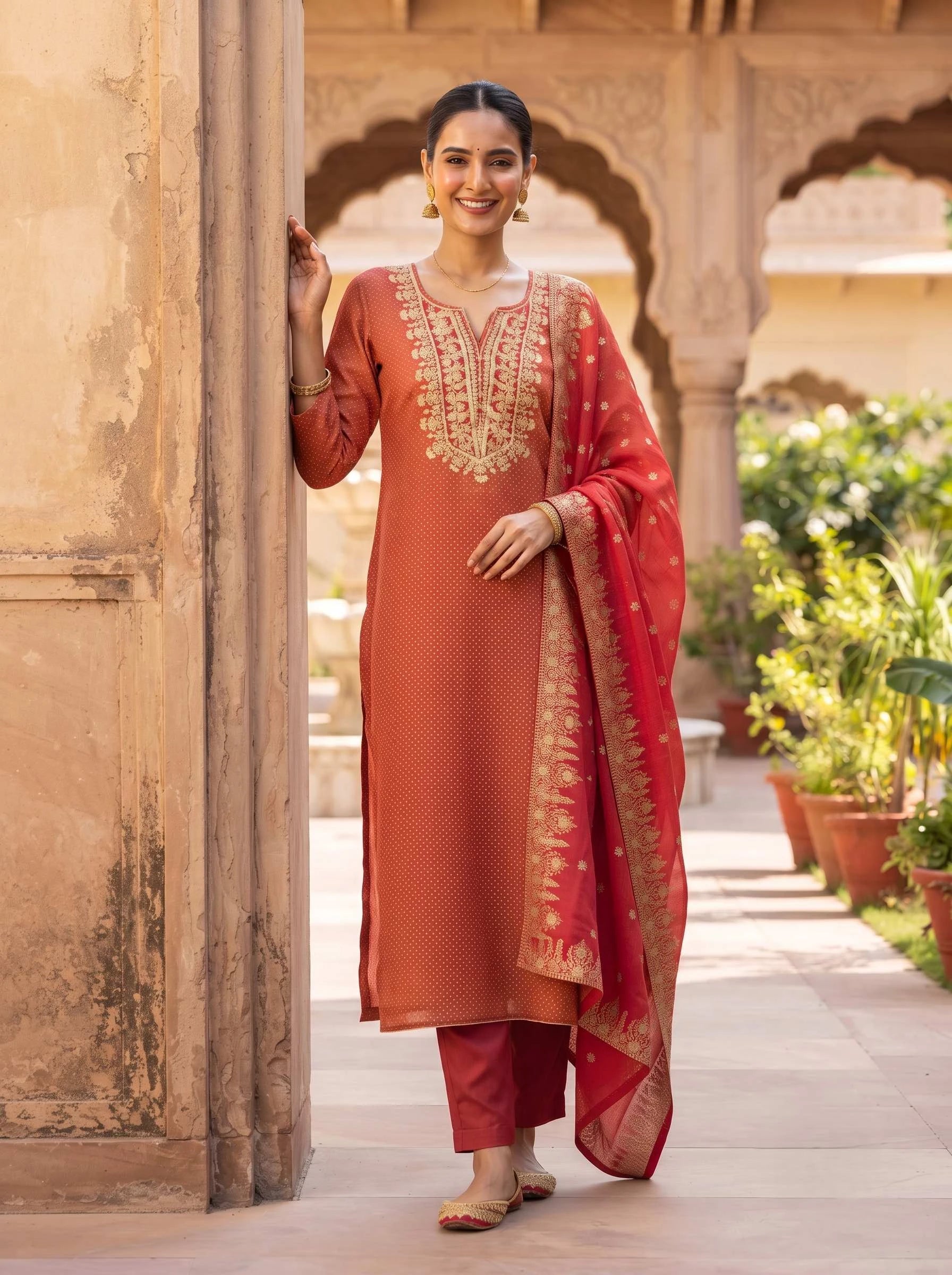 ZIYANA PURE BANARSI SILK SUIT WITH DUPATTA