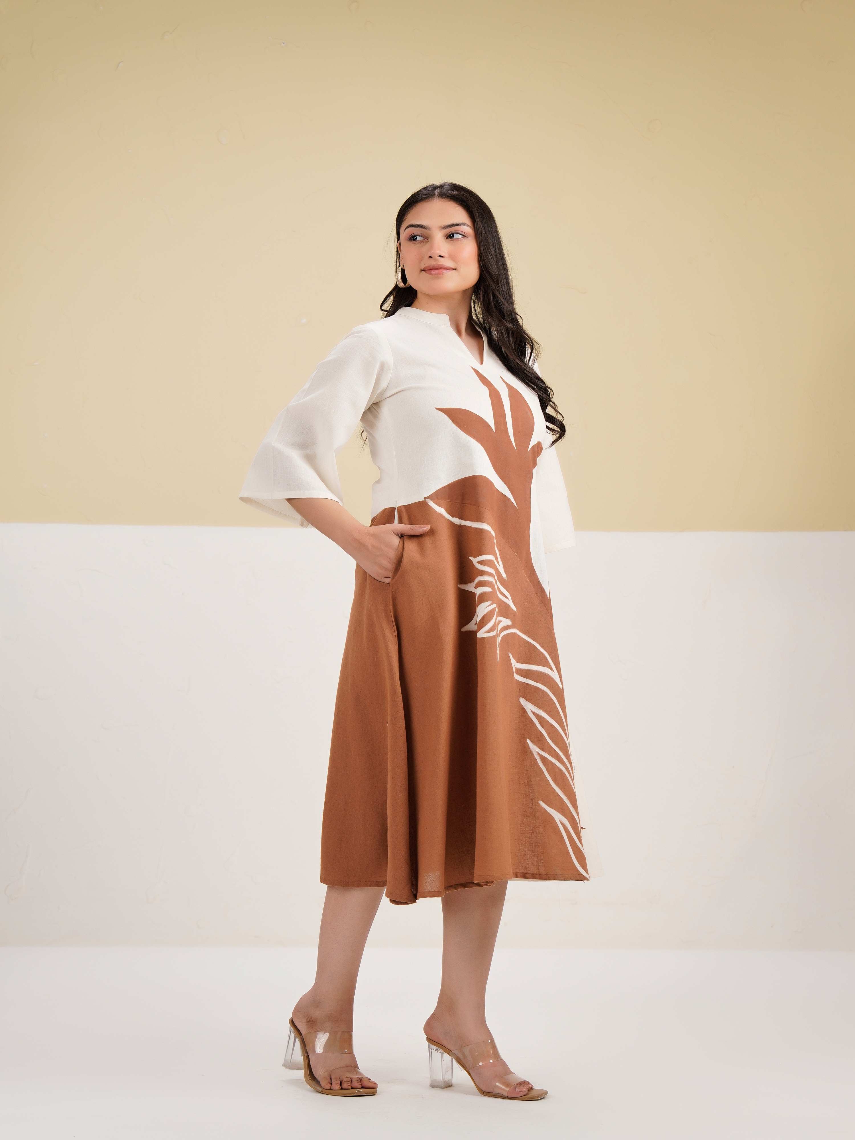 TERRA LEAF A-LINE DRESS