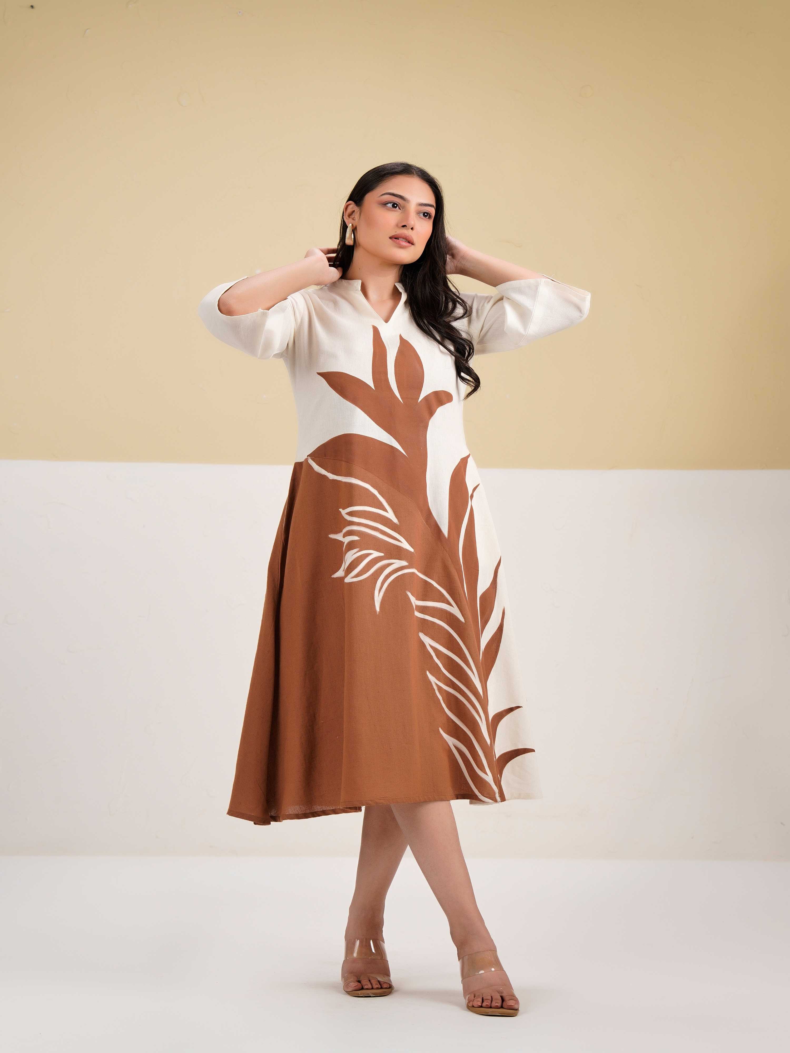 TERRA LEAF A-LINE DRESS