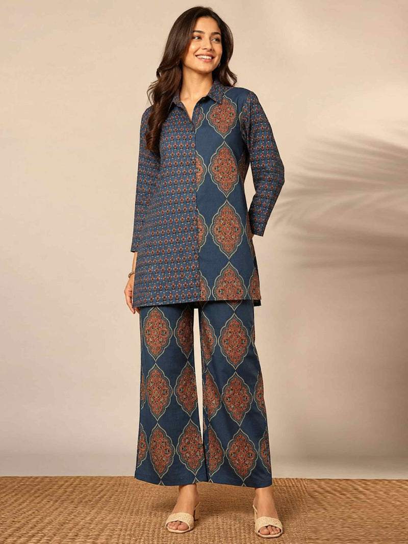 ROYAL BLOCK PRINT PURE COTTON CO-ORD SET