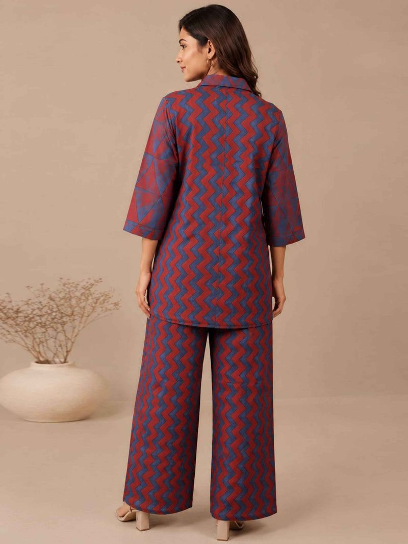 TRIBAL ZIGZAG STATEMENT PURE COTTON CO-ORD SET
