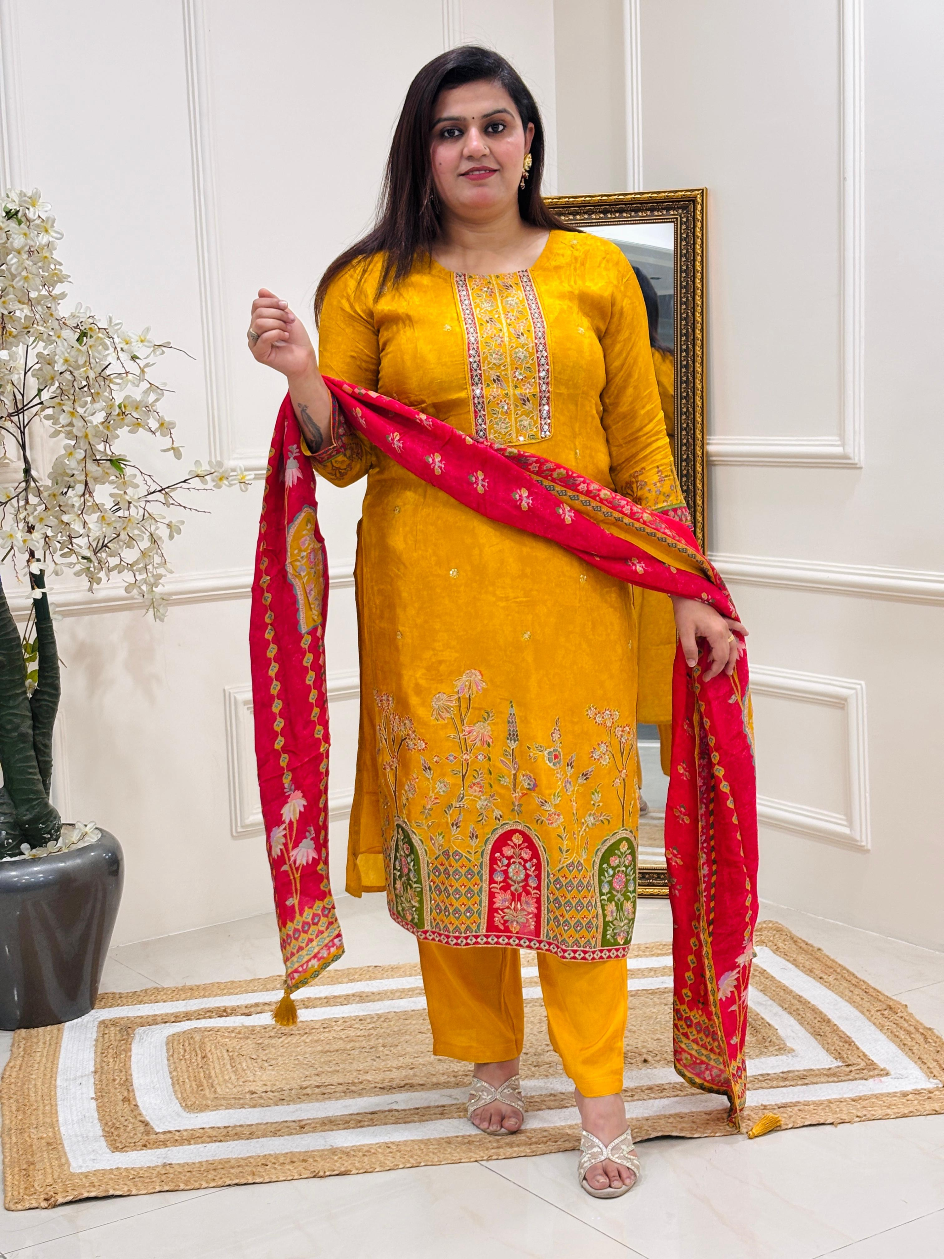 ANISA YELLOW SUIT SET