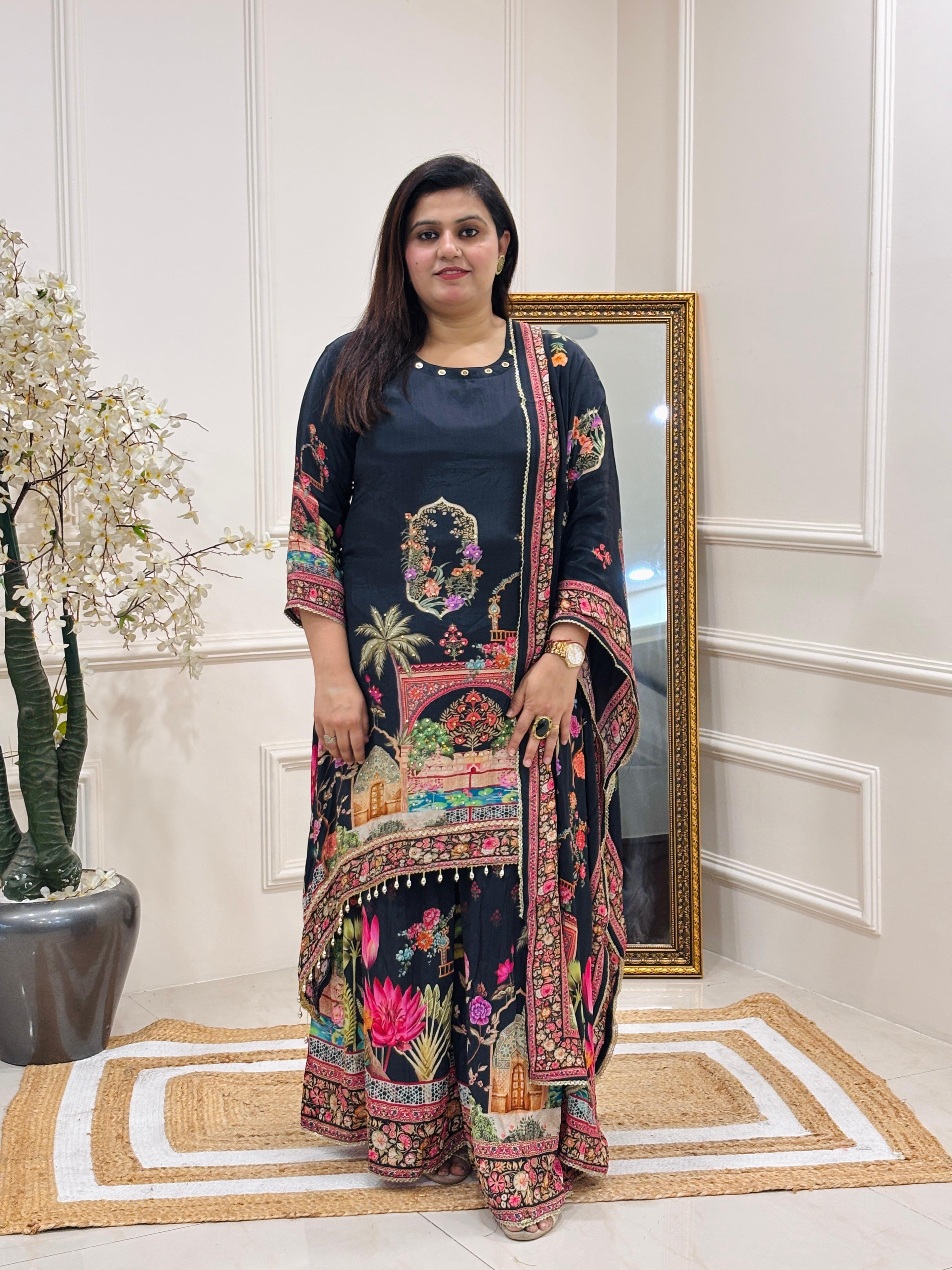 ZARA C-CUT SHARARA SUIT SET