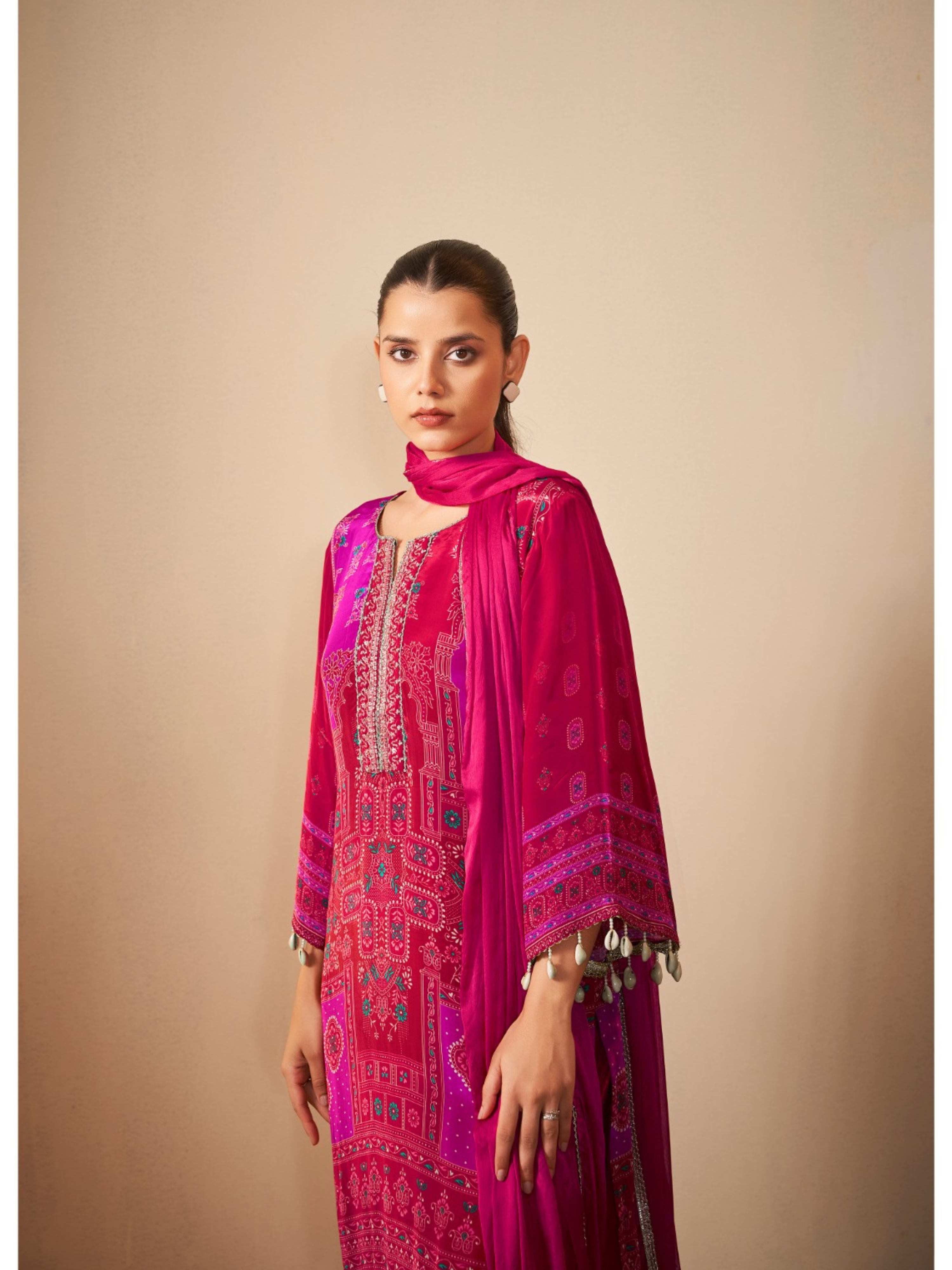GULNAZ BANDHANI PRINT SUIT SET