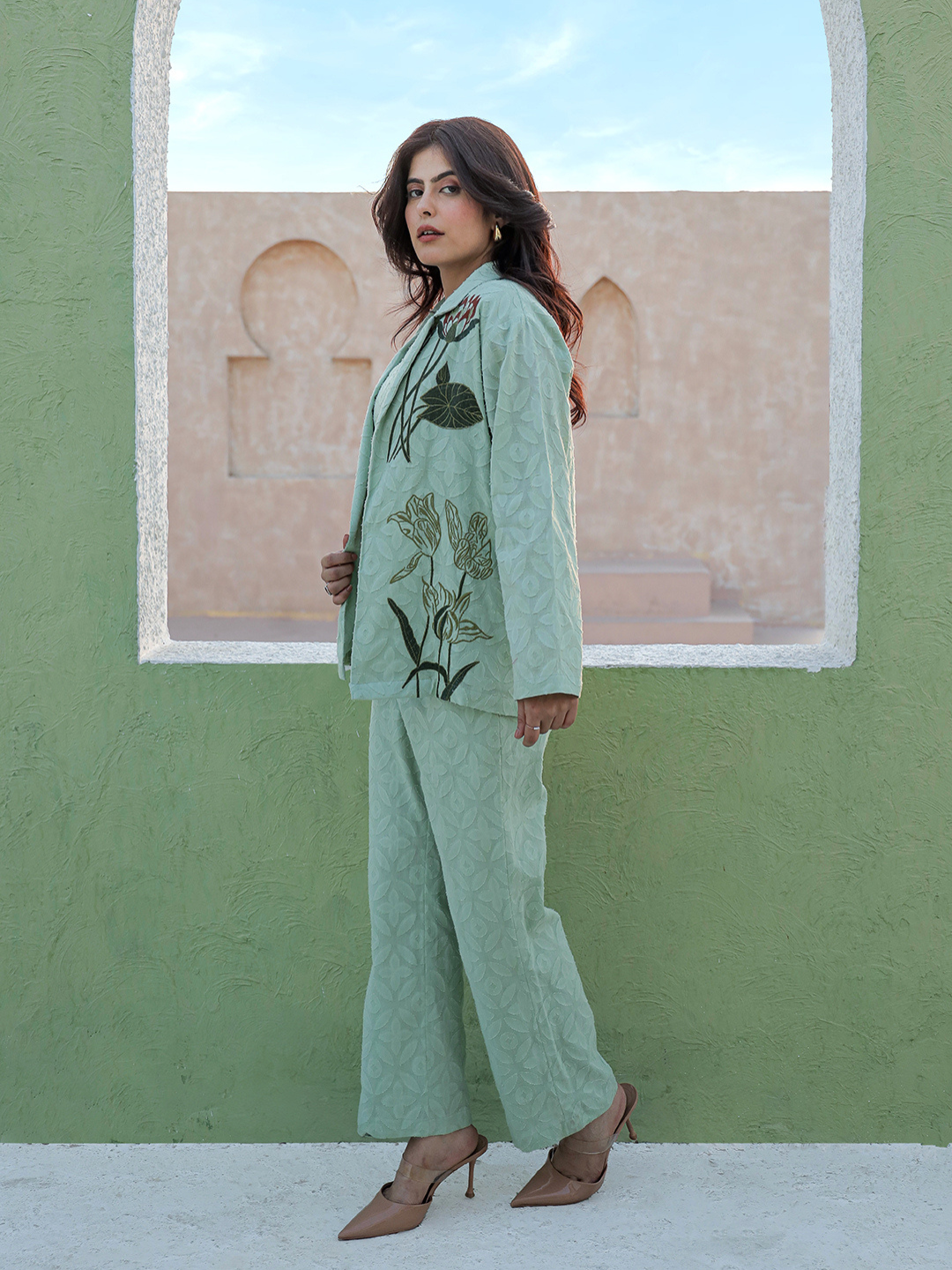 PISTA PRIME  EMBROIDERED BLAZER 3 PC SET