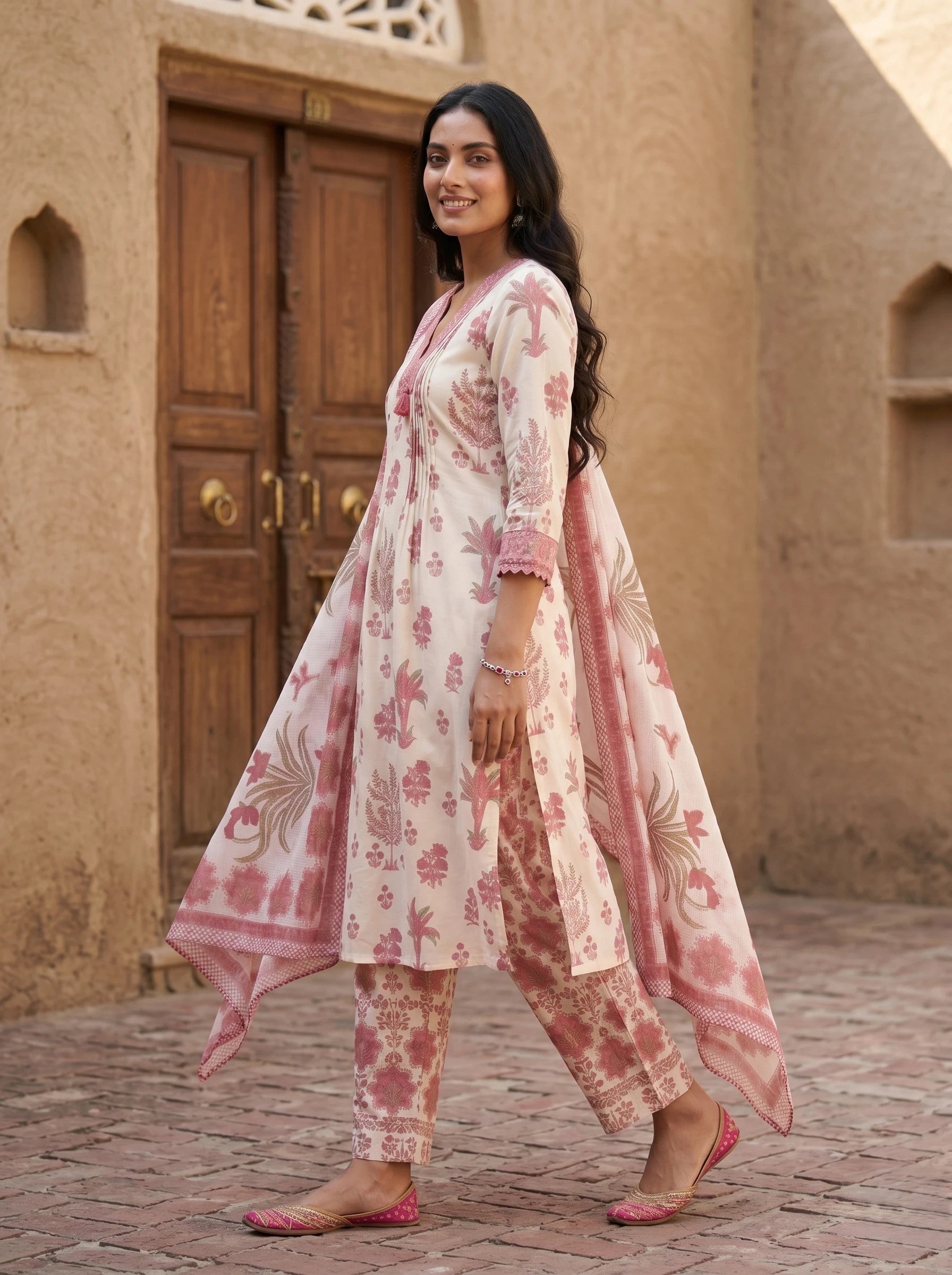 ROSE GARDEN PURE COTTON SUIT SET
